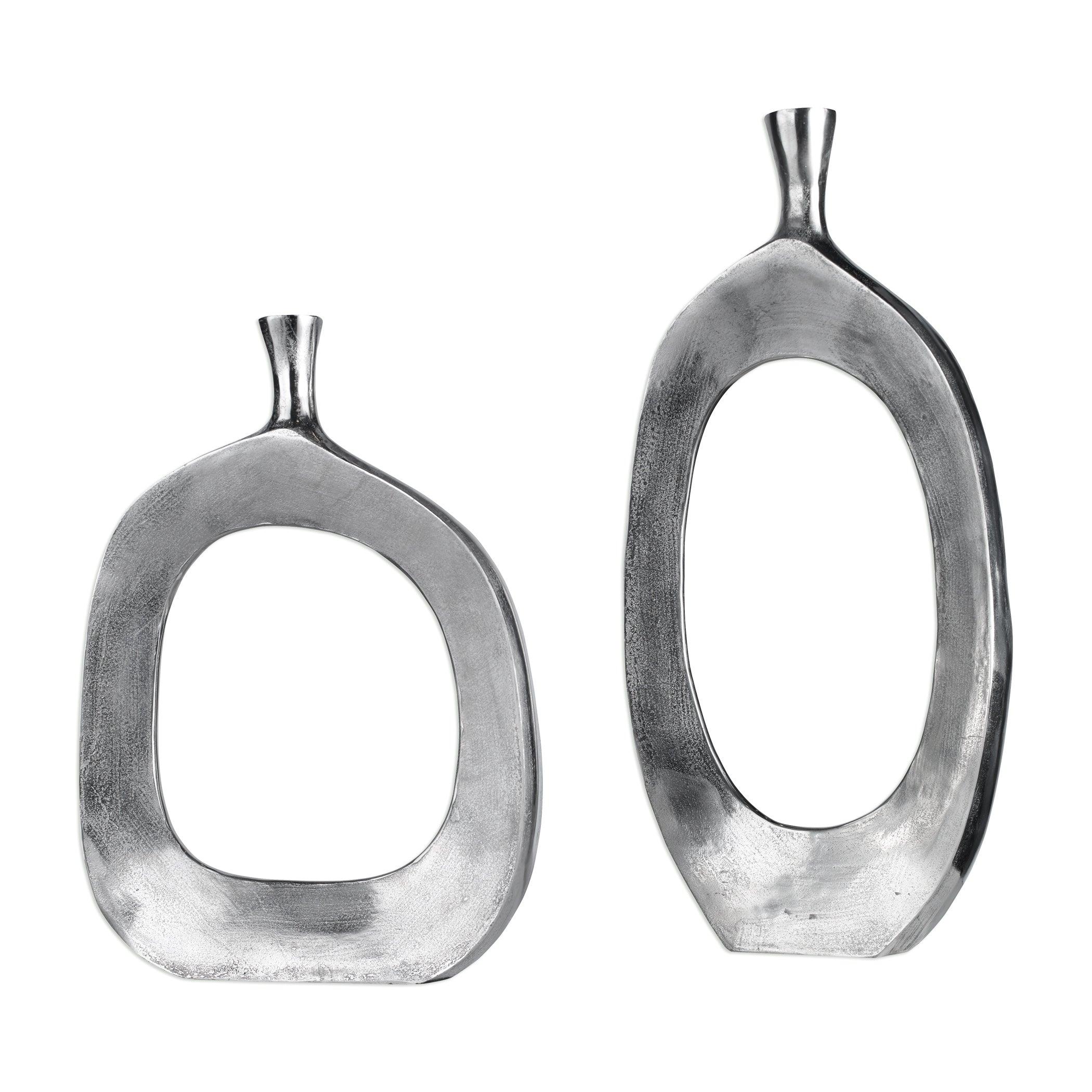 CIERRA ALUMINUM VASES SET OF 2 - Remutear