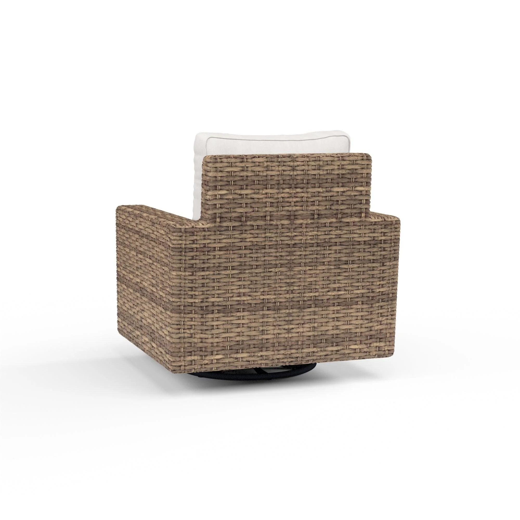 Havana Swivel Club Rocker in Canvas Flax w/ Self Welt - Remutear