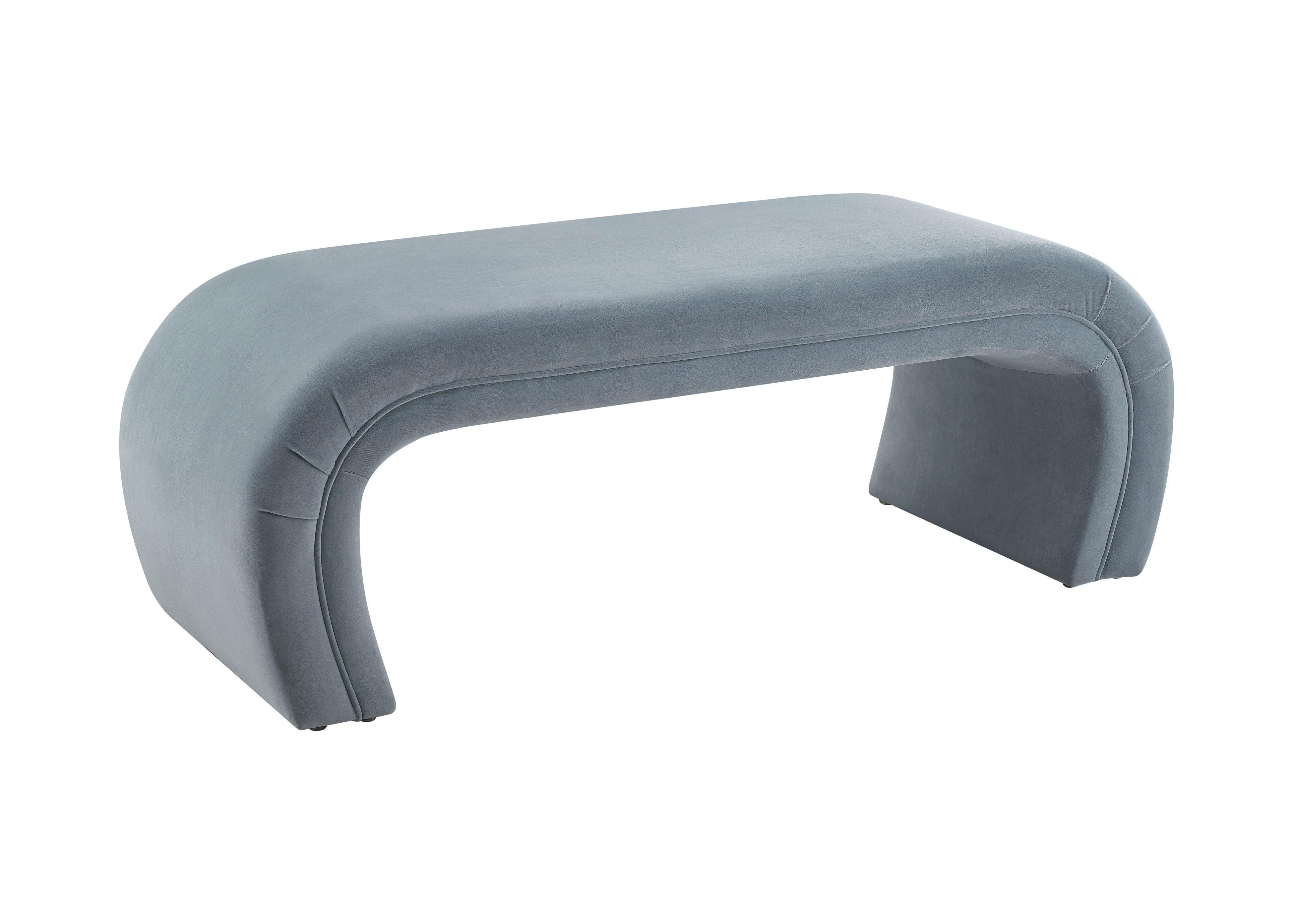 Kenya Sea Blue Velvet Bench - Remutear