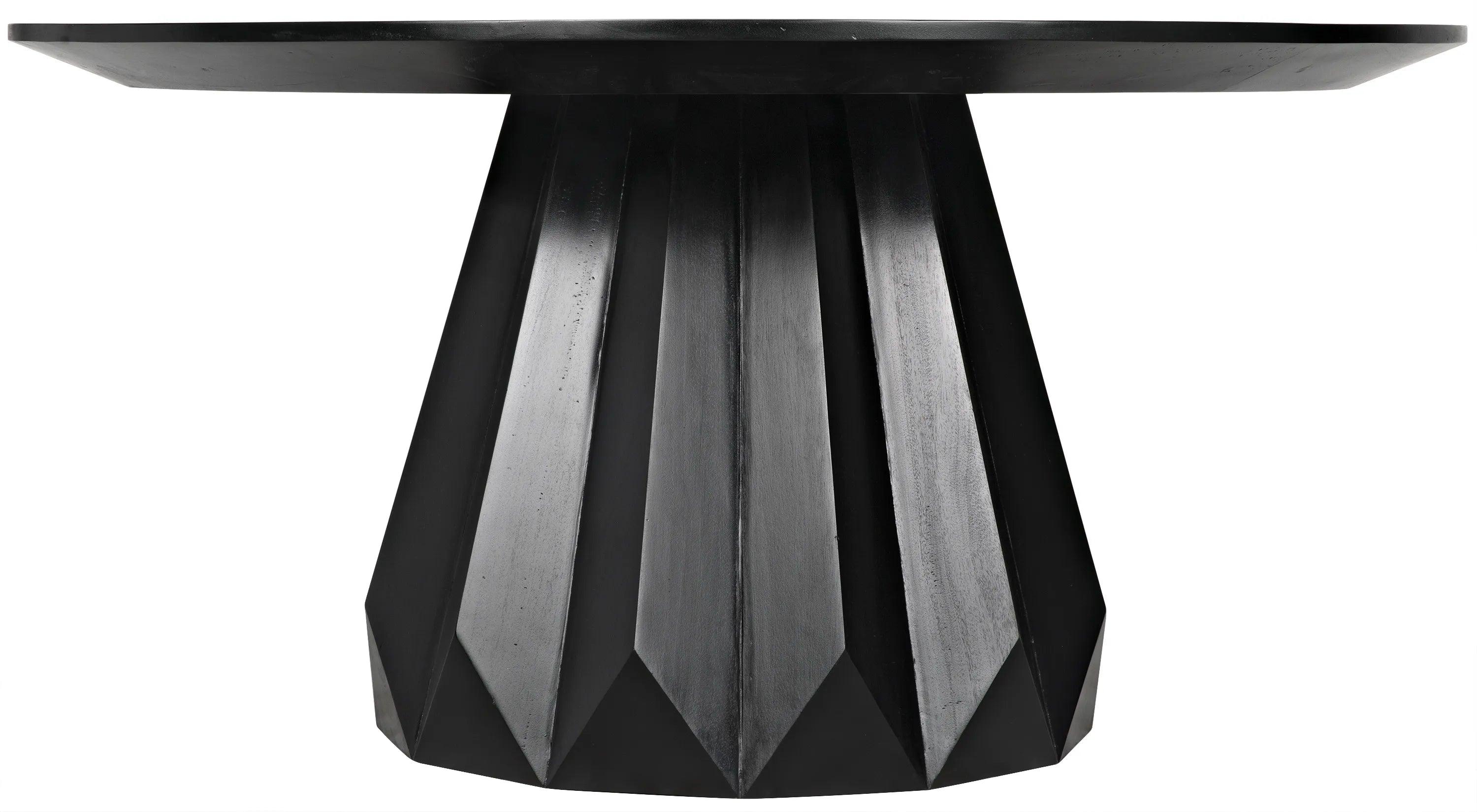 Brosche Dining Table, Hand Rubbed Black - Remutear