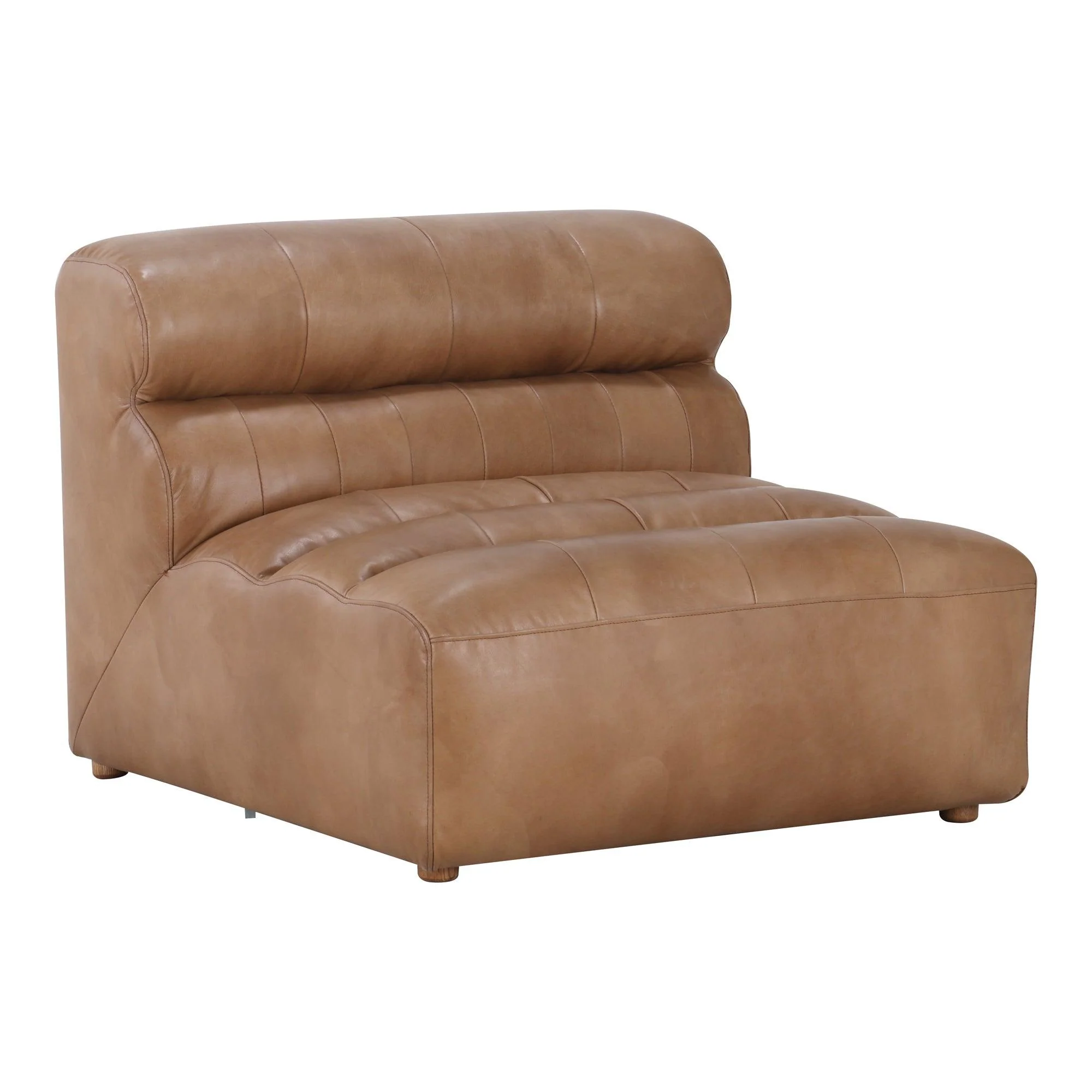 Ramsay Leather Slipper Chair Tan - Remutear