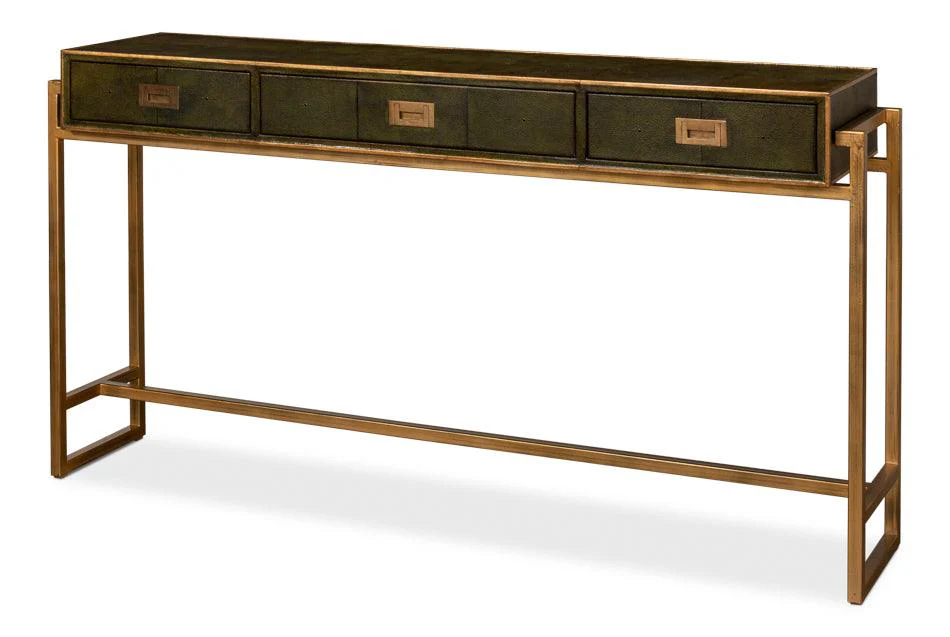 Shagreen Console Table - Leaf - Remutear