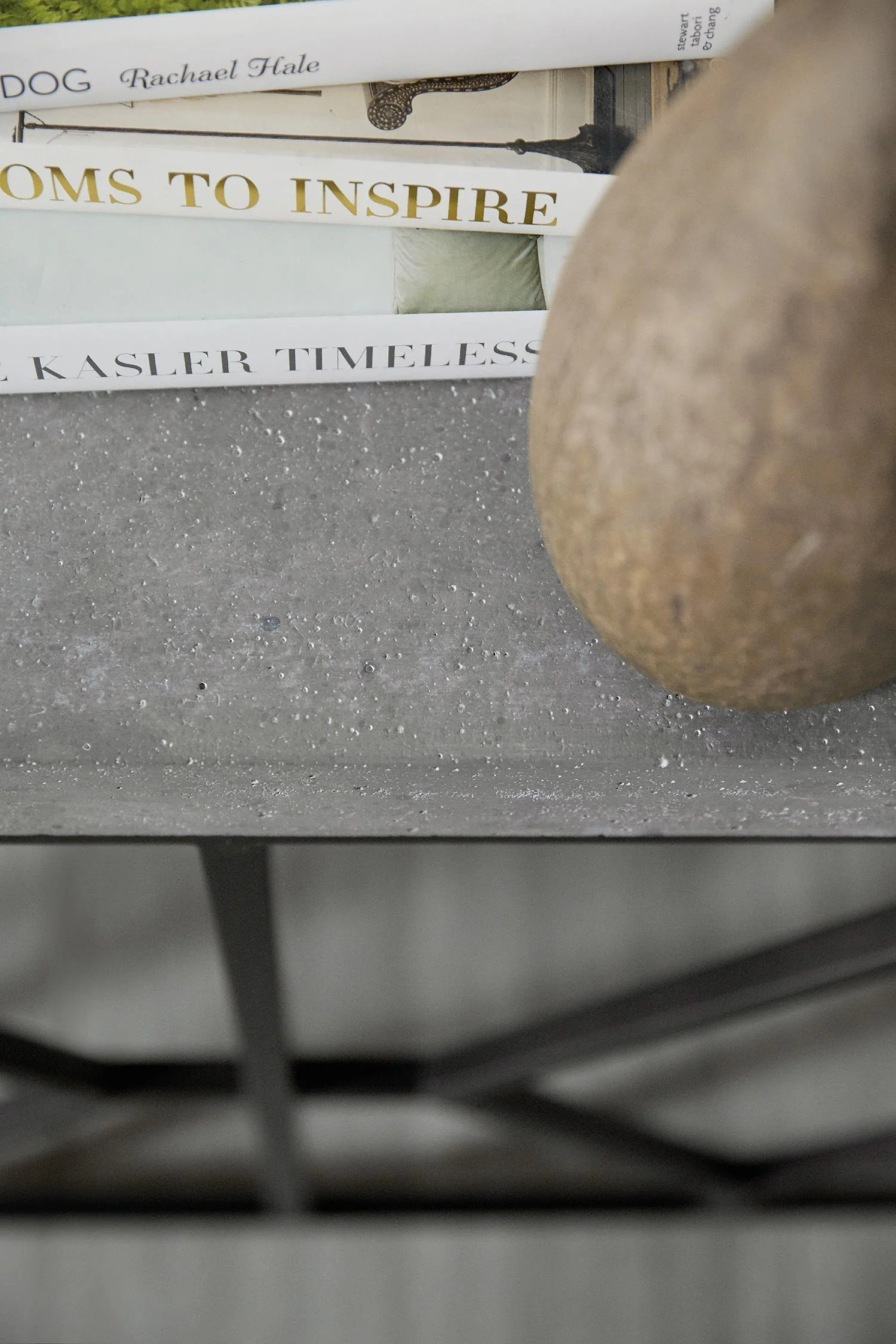 Ciao Bella Metal and Faux Concrete Console Table - Remutear