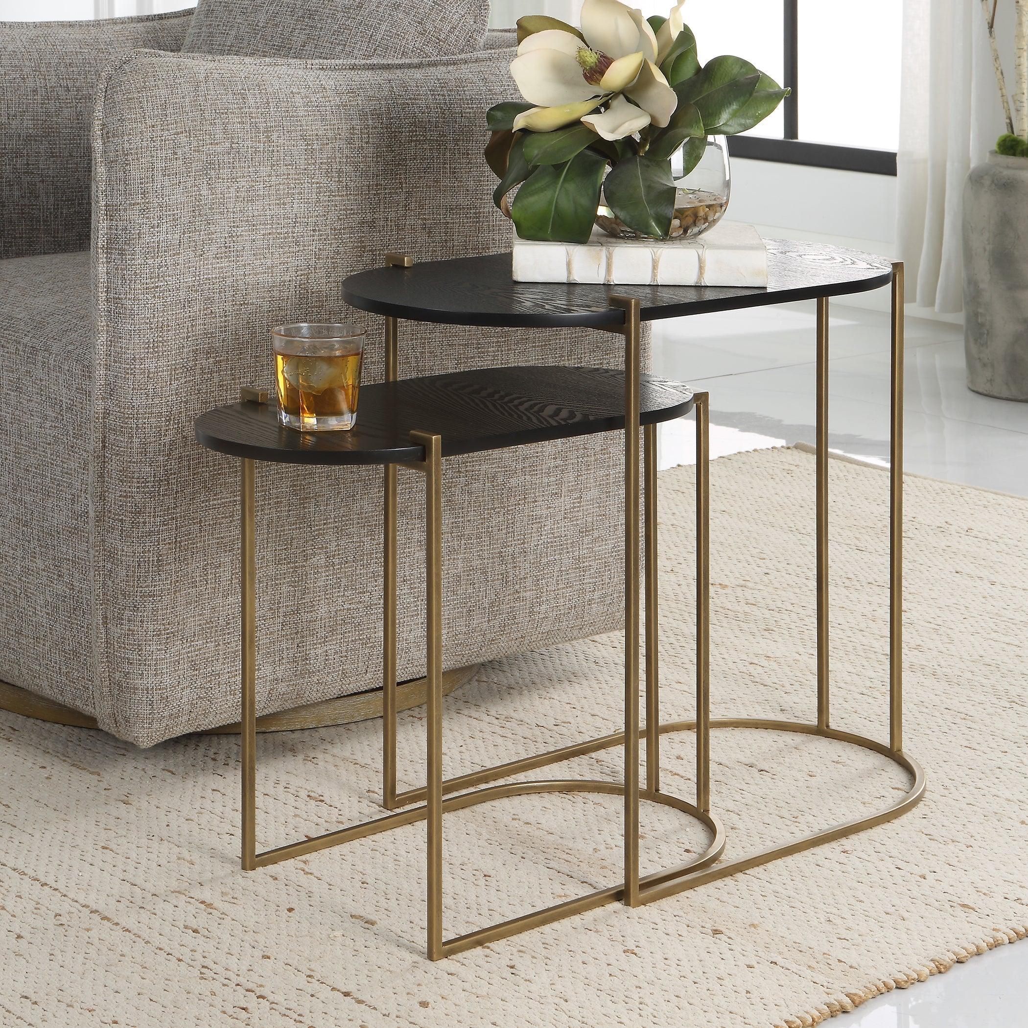 Aztec Wood Nesting Tables, Set/2 - Remutear