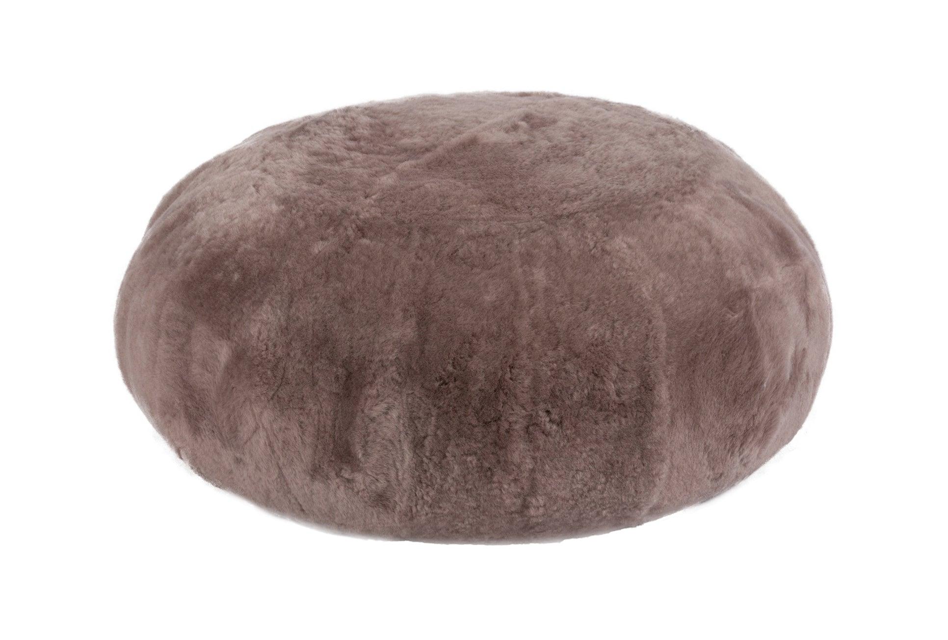 Shearling Round Ottoman - Remutear
