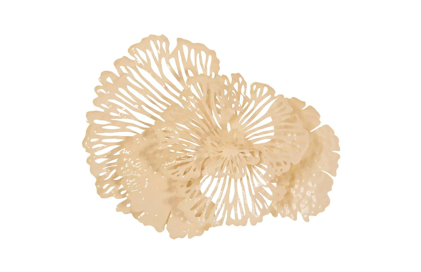 Flower Wall Art, Small, Ivory, Metal - Remutear