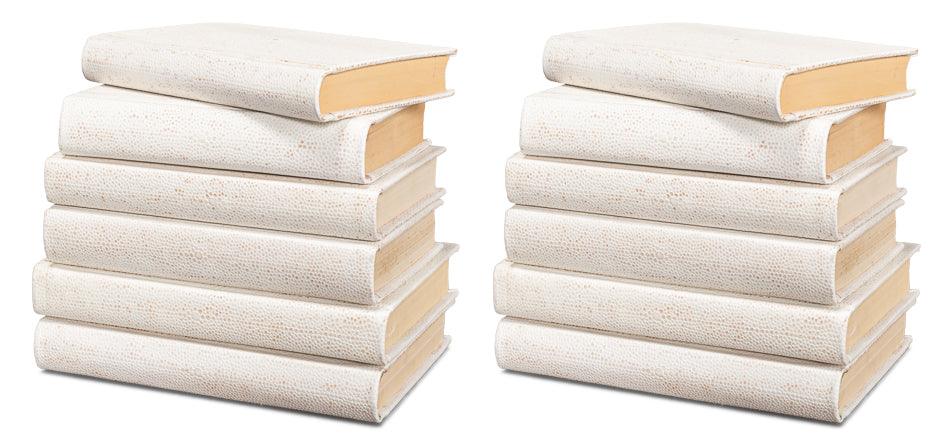 Shagreen Books - Set Of 12 - Osprey White - Remutear