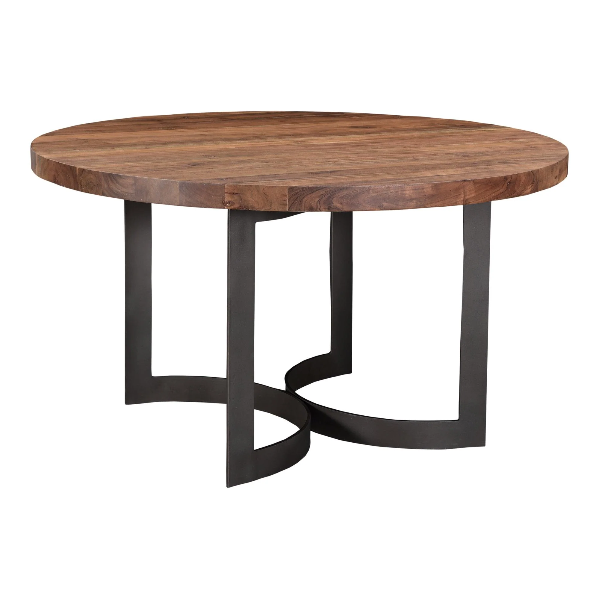 Bent Round Dining Table 54In Smoked - Remutear
