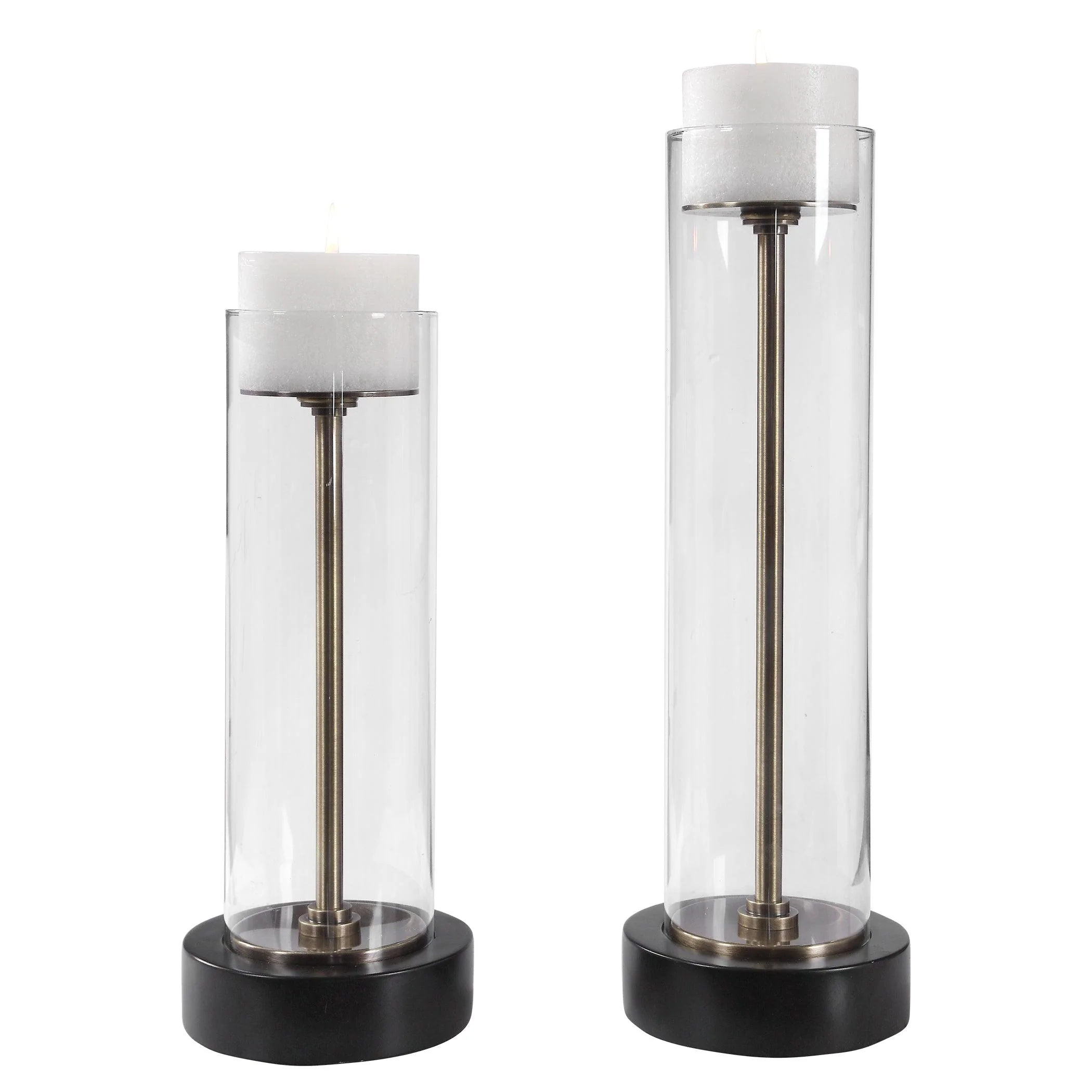 CHARVI GLASS CANDLEHOLDERS, SET/2 - Remutear