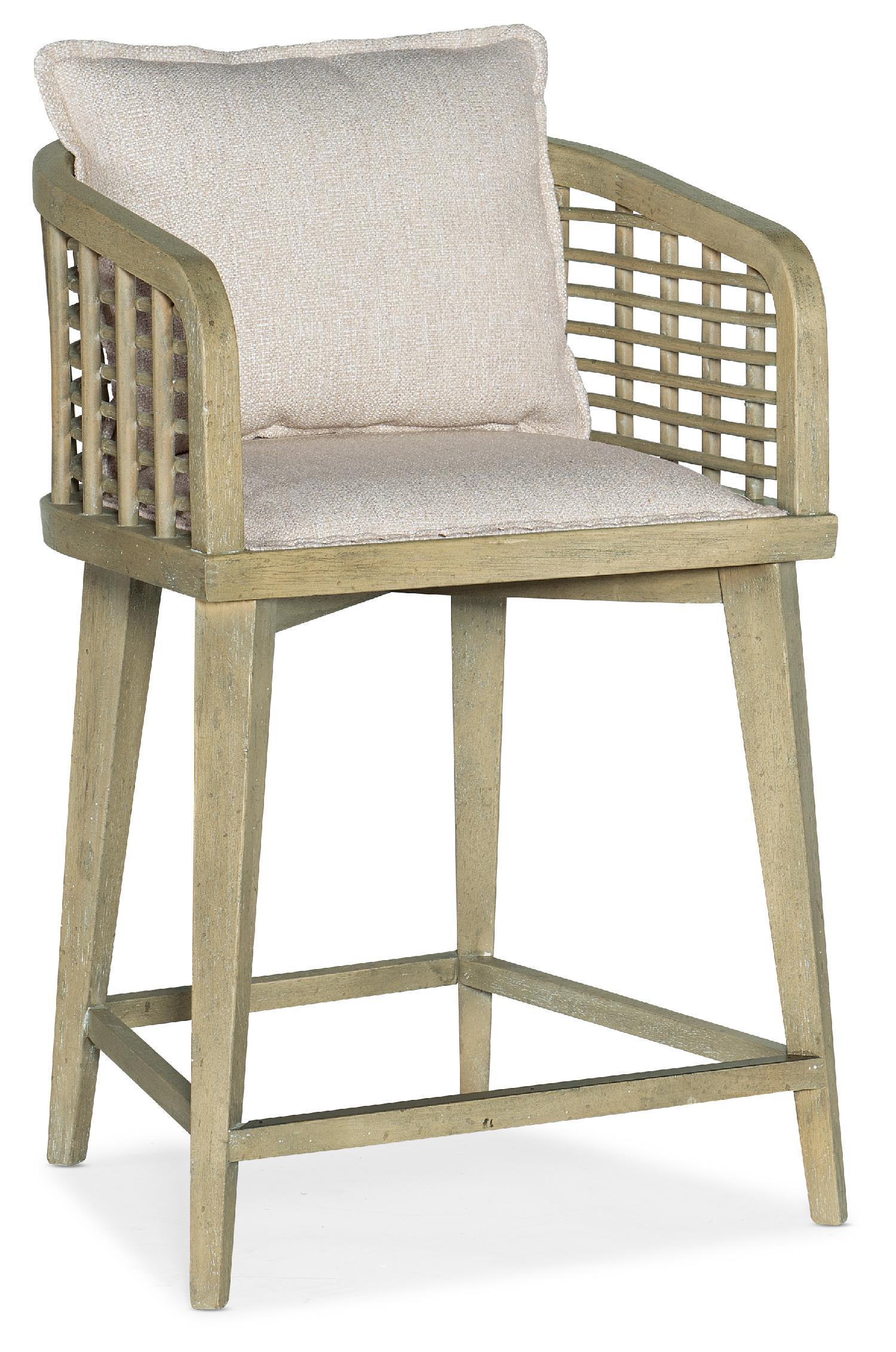 Surfrider Barrel Back Swivel Counter Stool - Set of 2 - Remutear
