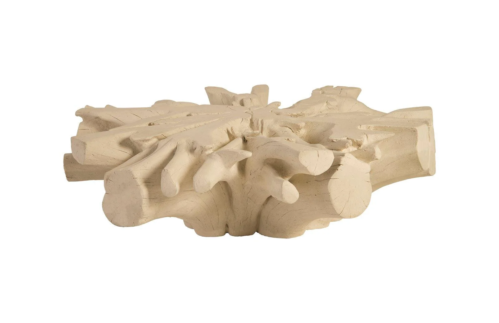 Cast Sonokeling Coffee Table, Round, Roman Stone - Remutear