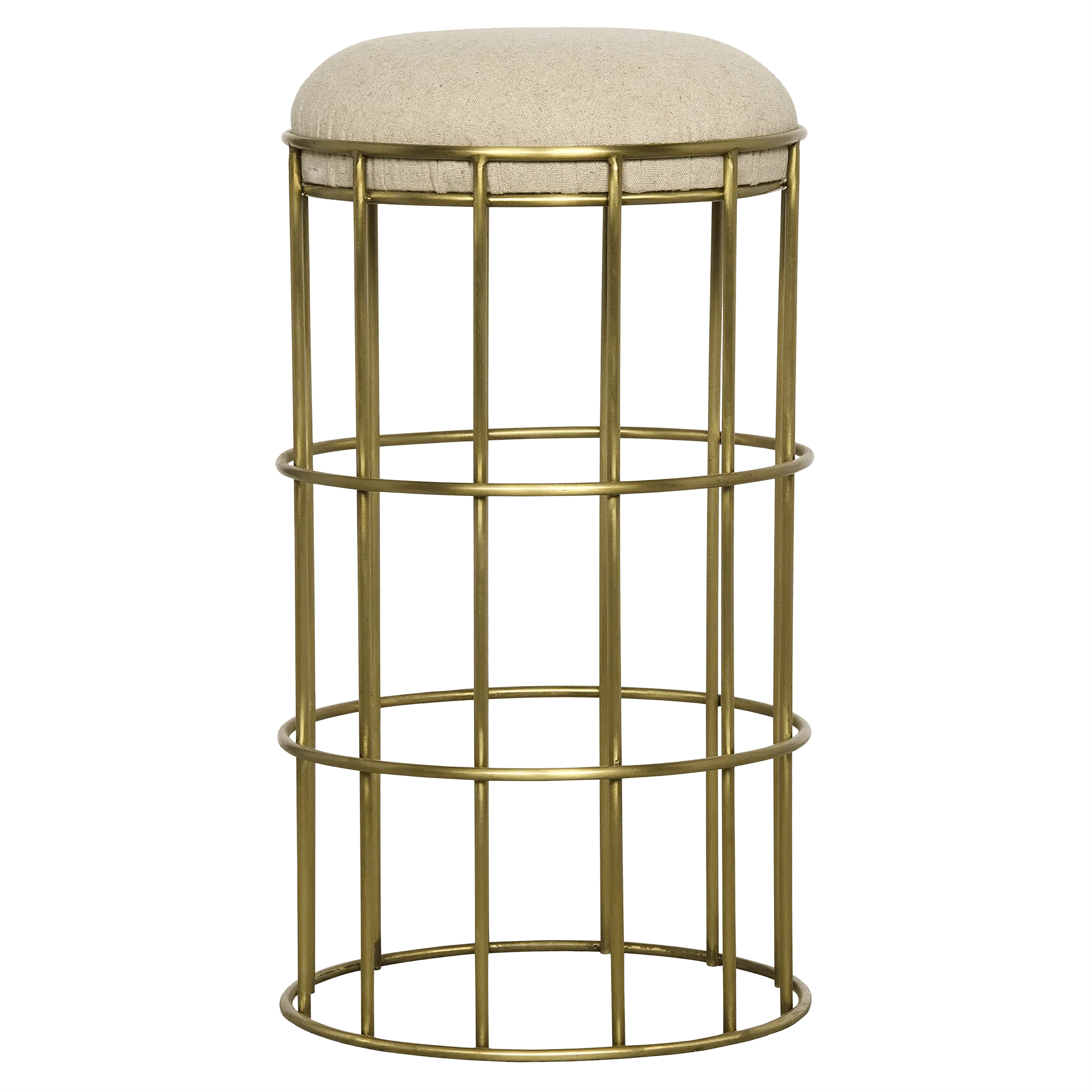Ryley Counter Stool, Steel with Brass Finish - Remutear