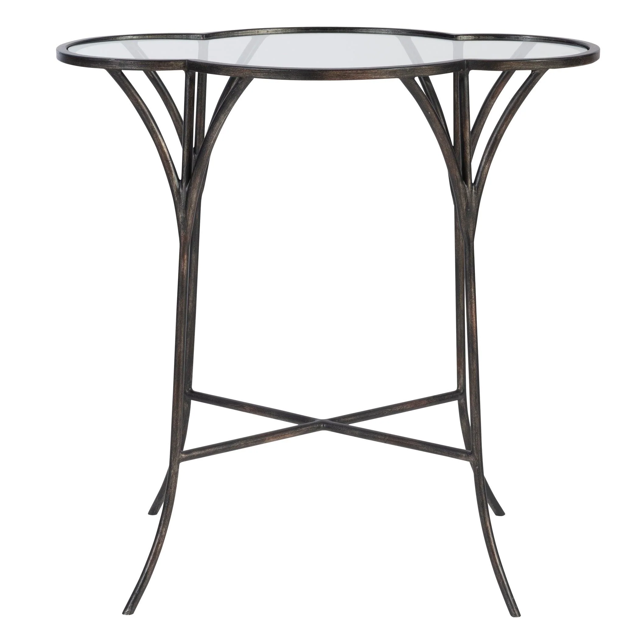 ADHIRA GLASS ACCENT TABLE - Remutear