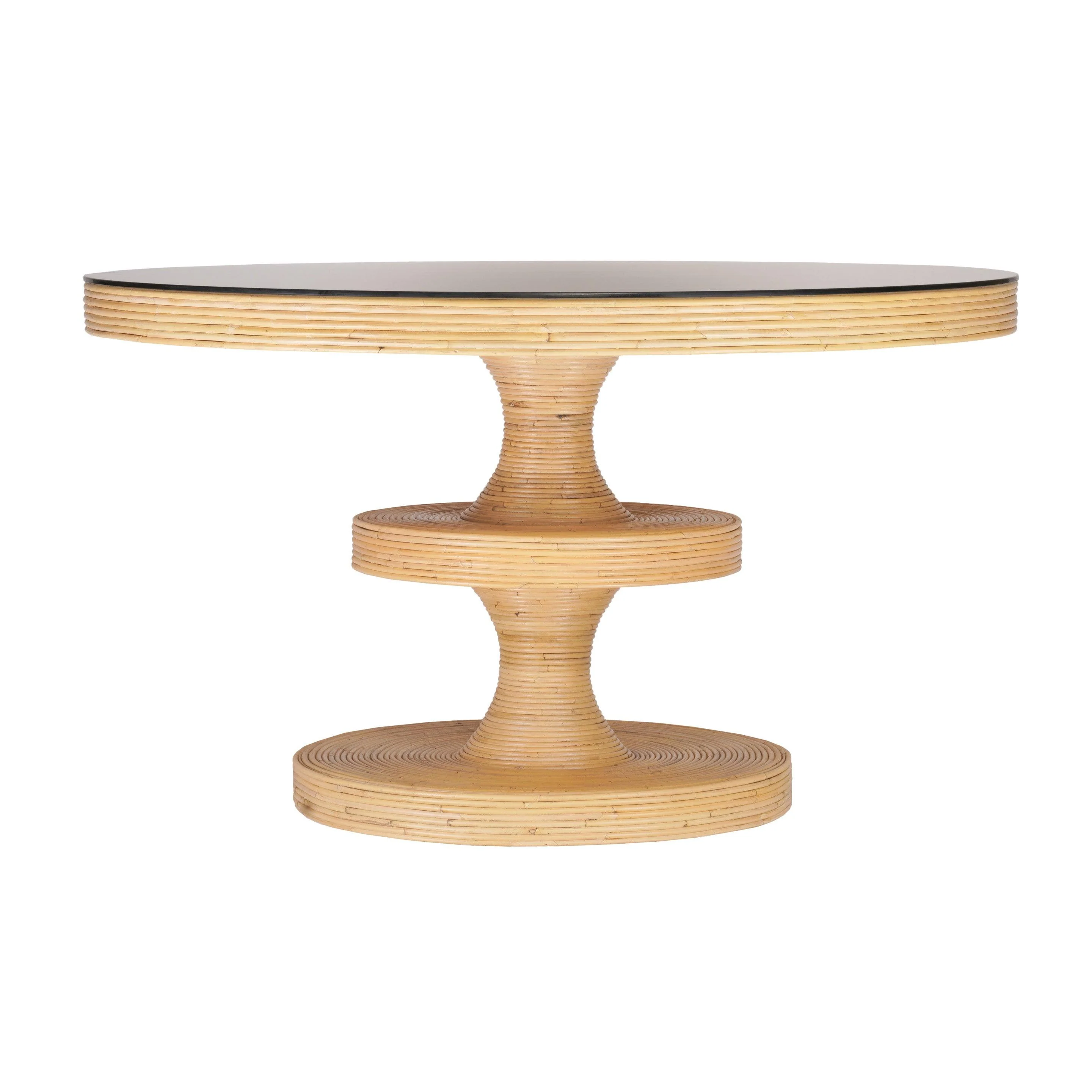 Apollonia Natural Rattan Round Dining Table - Remutear