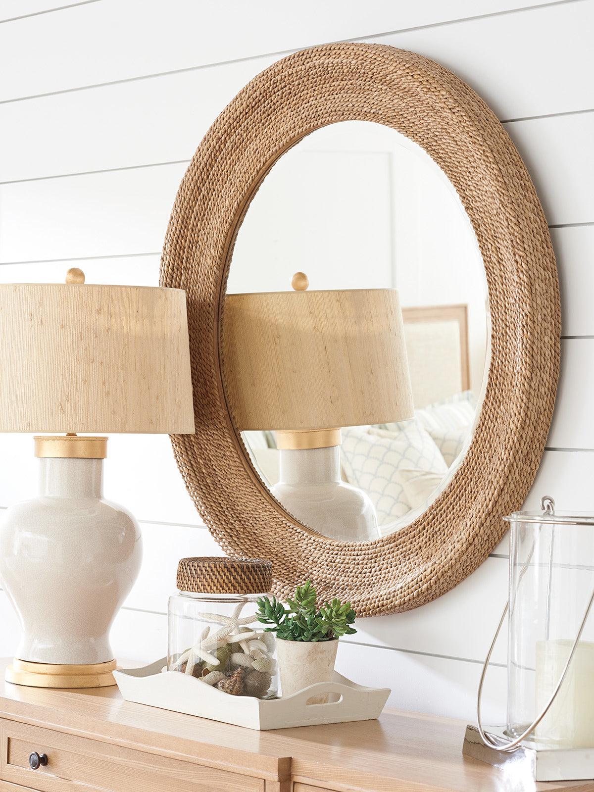 Newport La Jolla Woven Round Mirror - Remutear