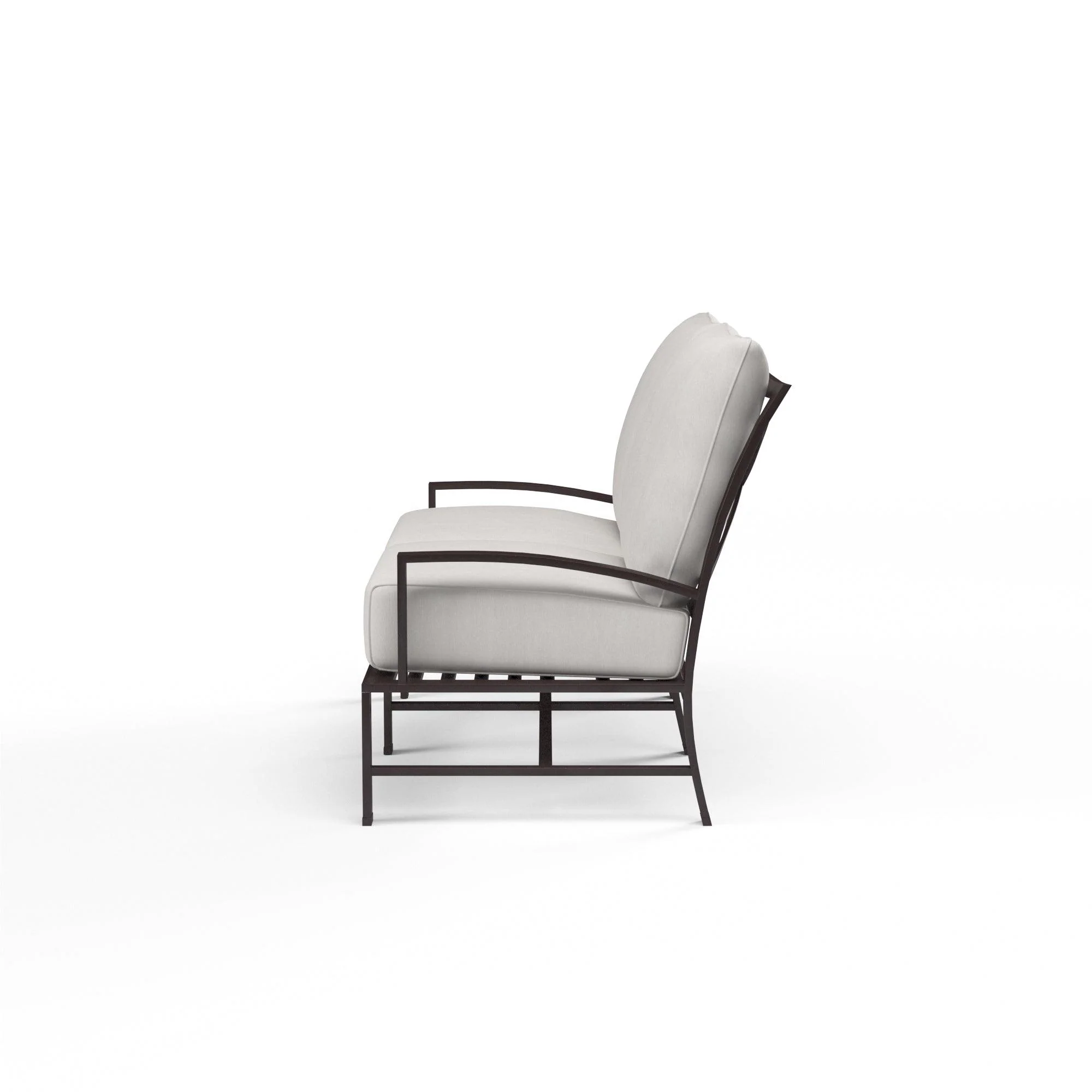 La Jolla Loveseat in Canvas Flax w/ Self Welt - Remutear
