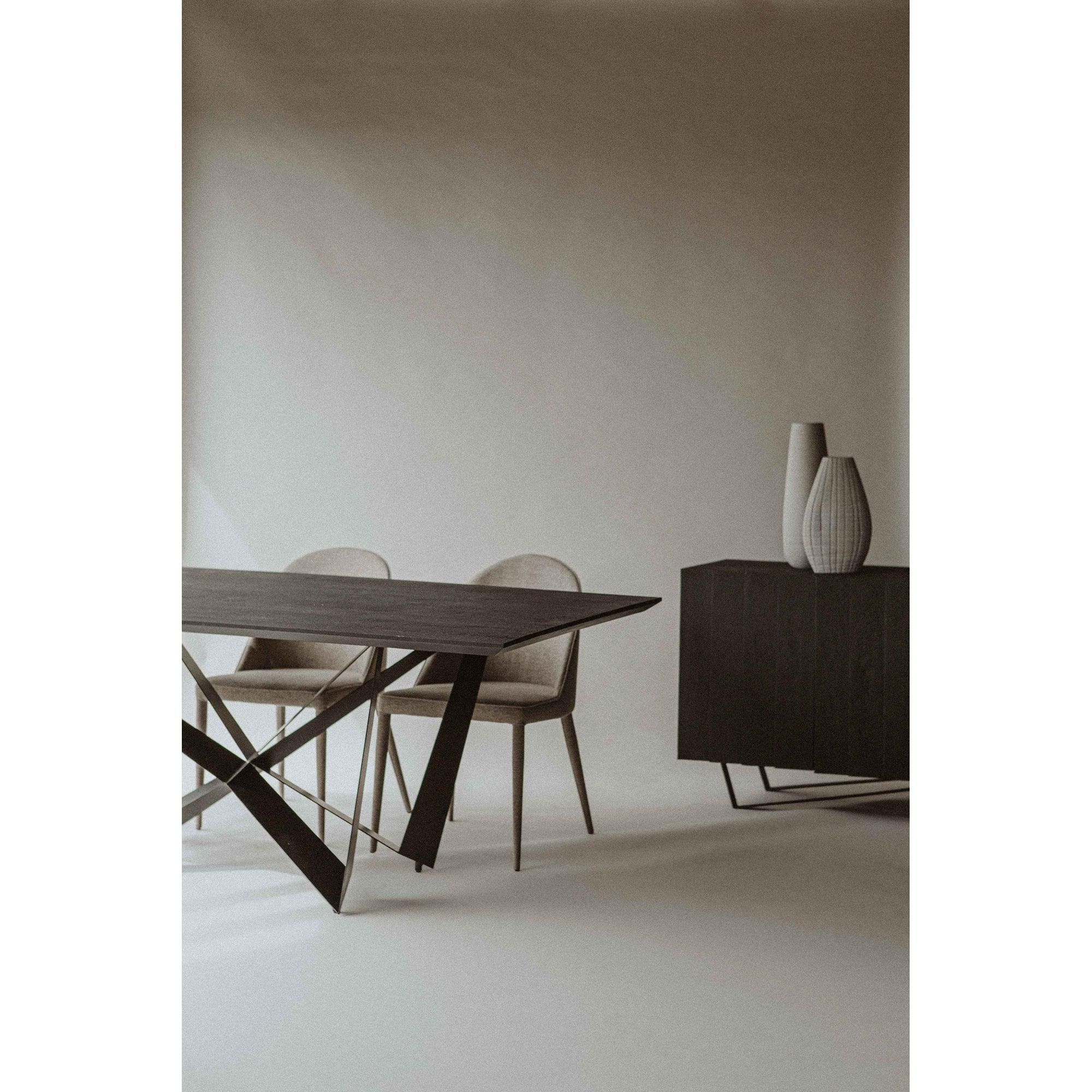 Burton Fabric Dining Chair Light Grey - Set Of Two - Remutear