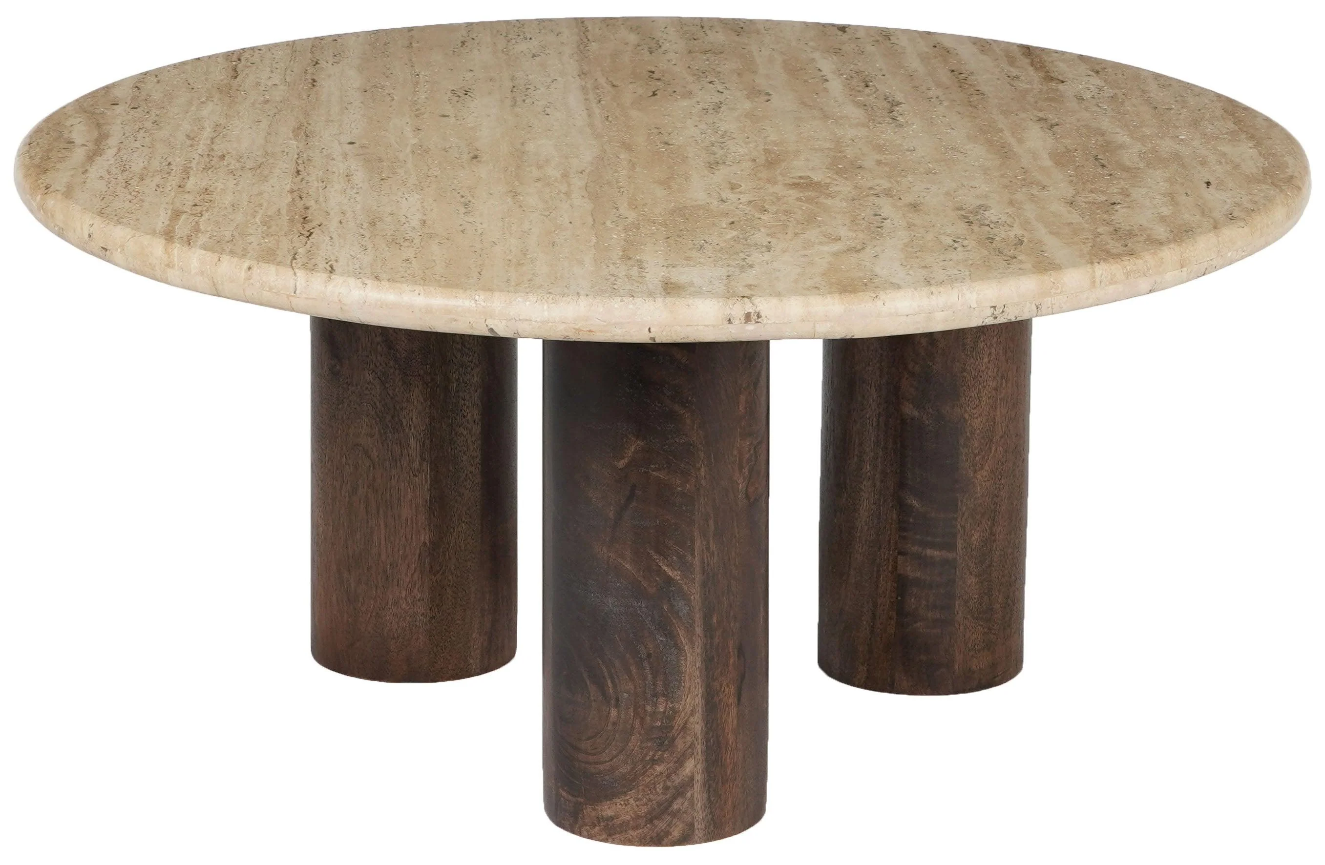 JENNAMIRA TRAVERTINE TOP COFFEE TABLE - Remutear