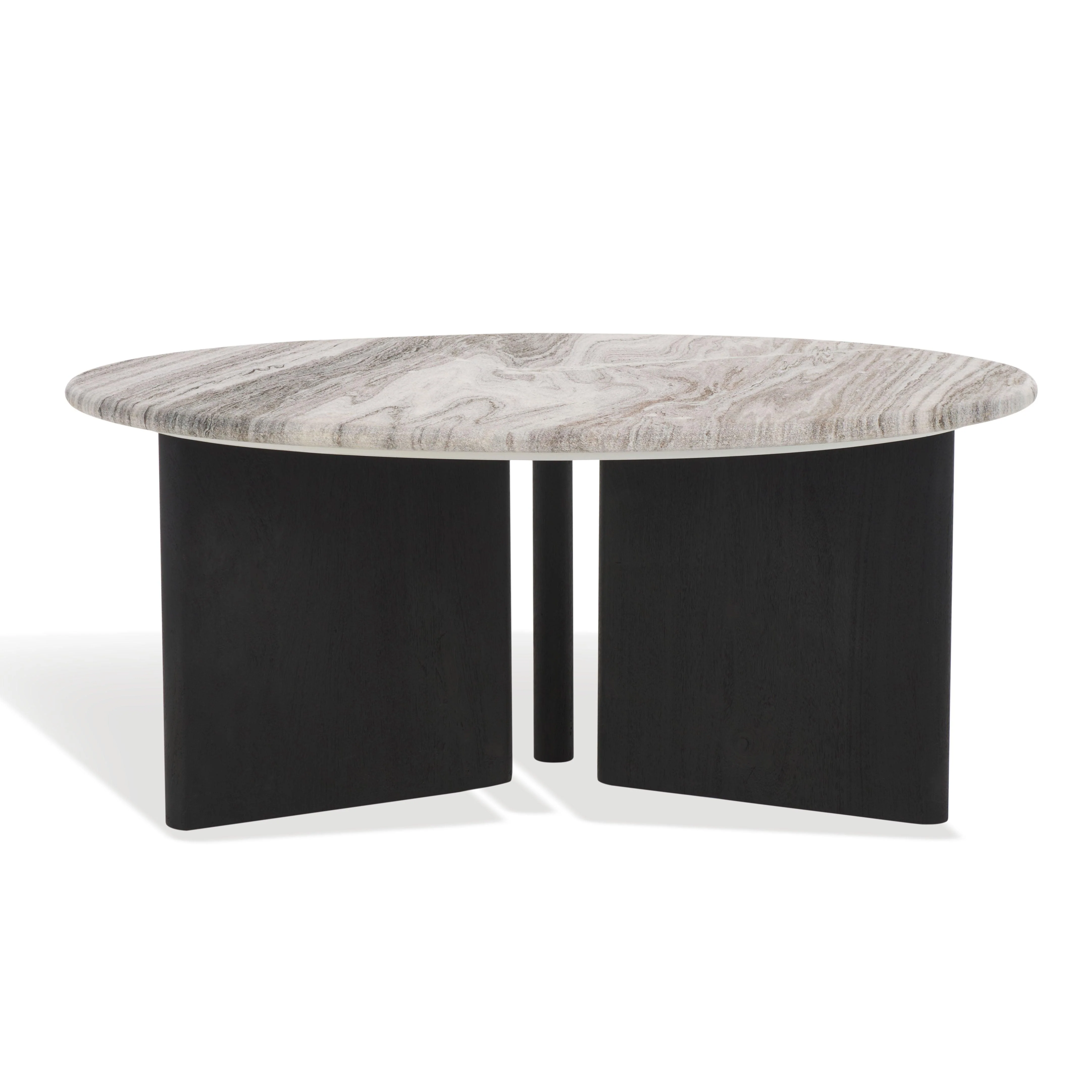 Lauresse Round Marble Top Coffee Table - Remutear