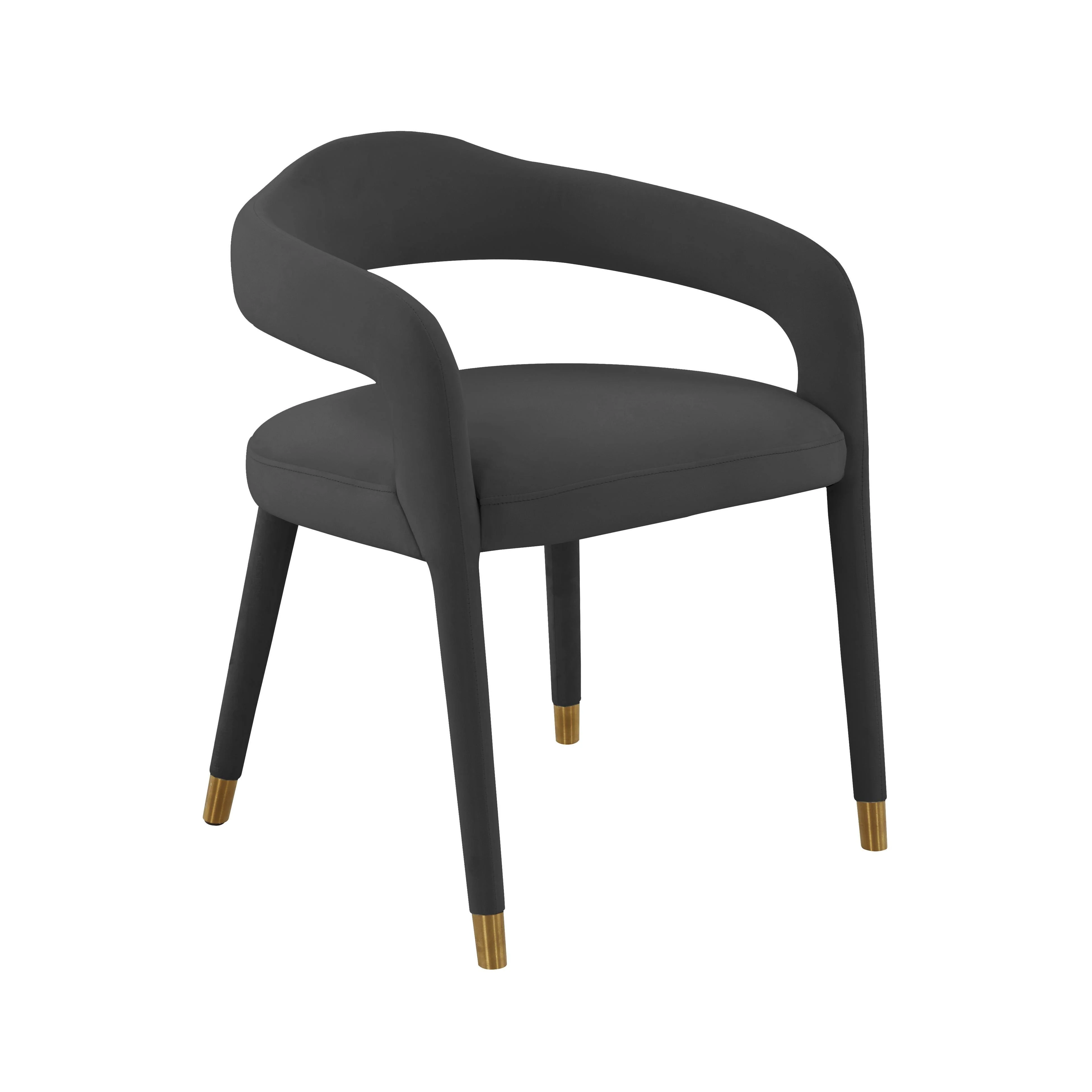 Lucia Black Velvet Dining Chair - Remutear