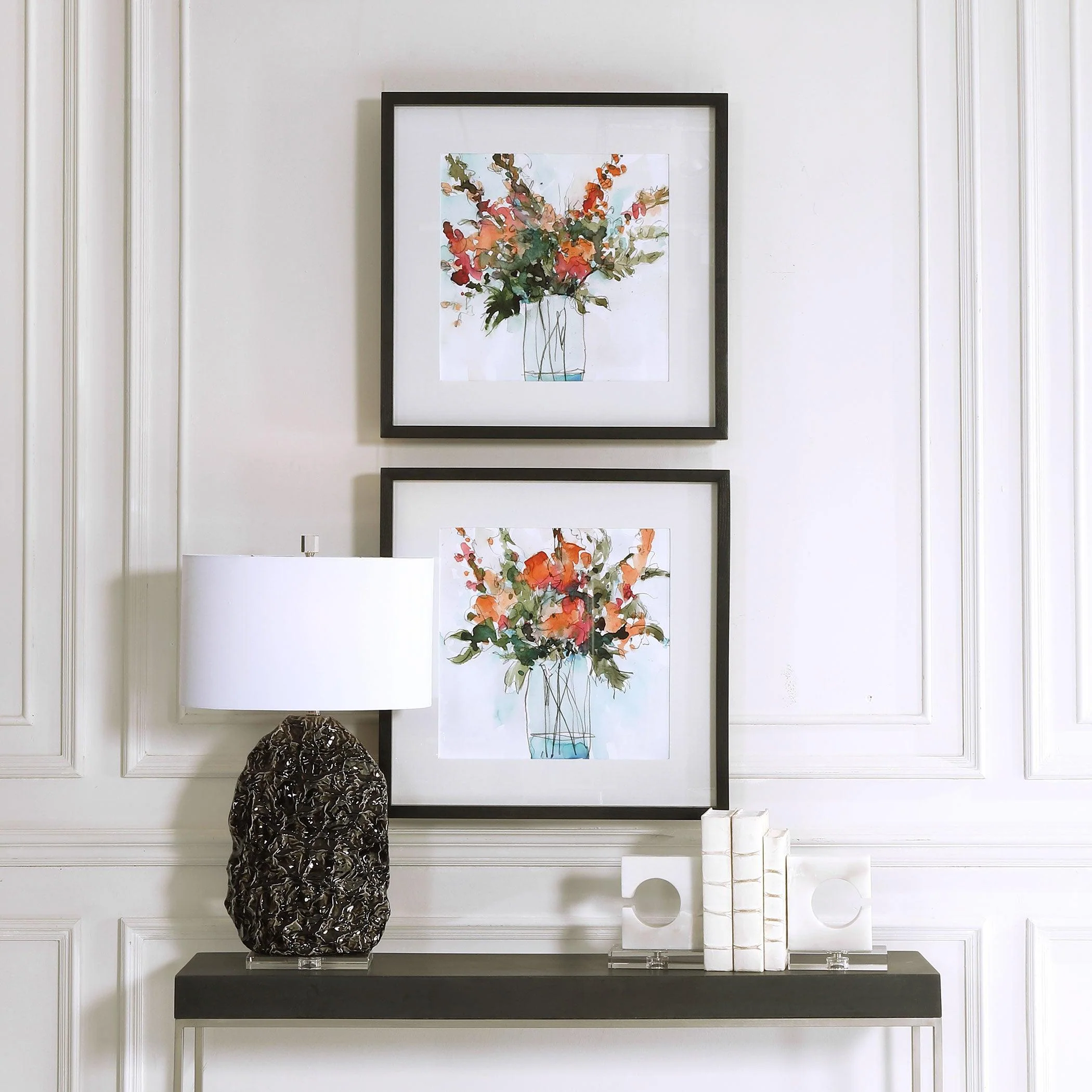 FRESH FLOWERS WATERCOLOR PRINTS, SET OF 2 - Remutear