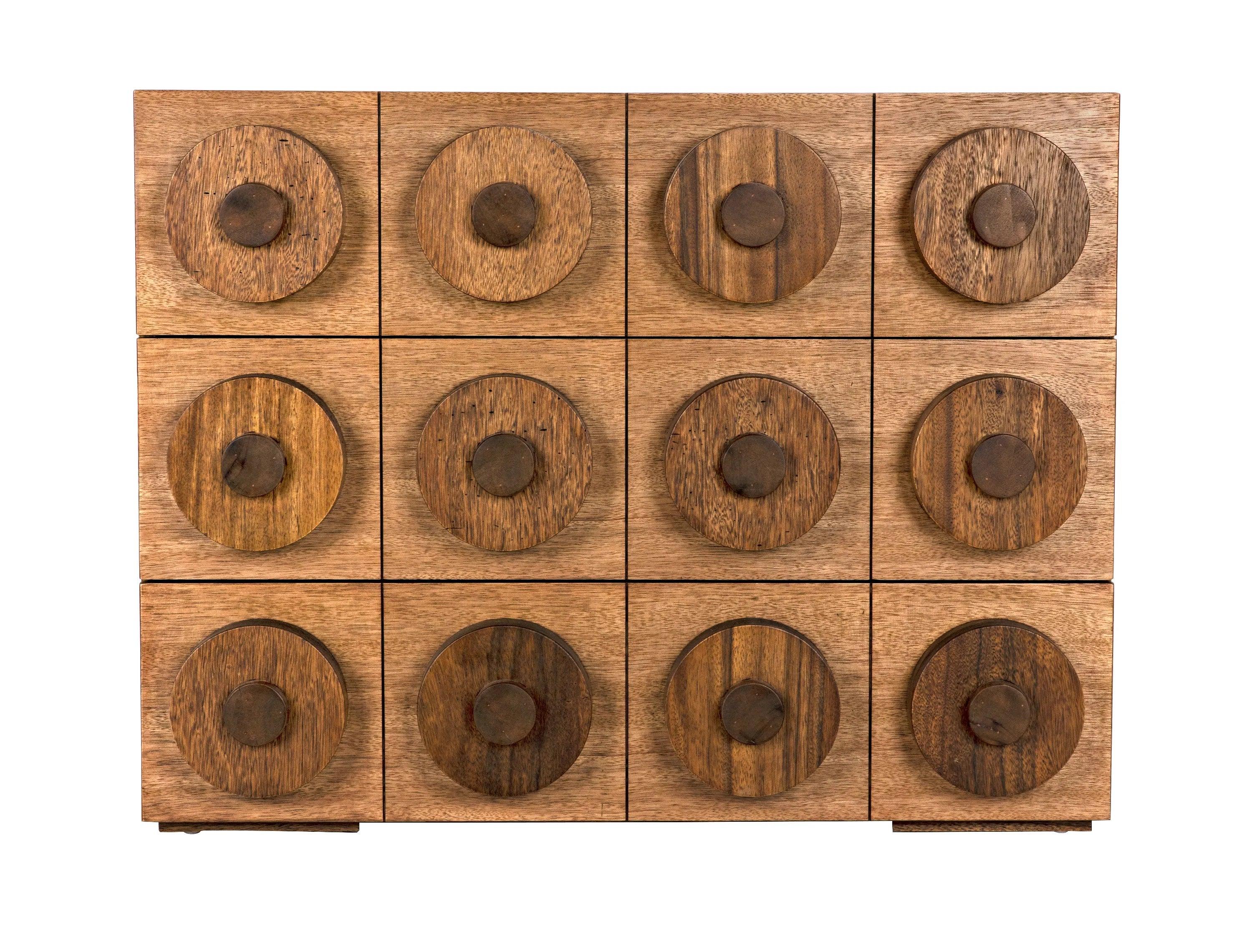 Lego Sideboard with 3 Drawers, Dark Walnut - Remutear