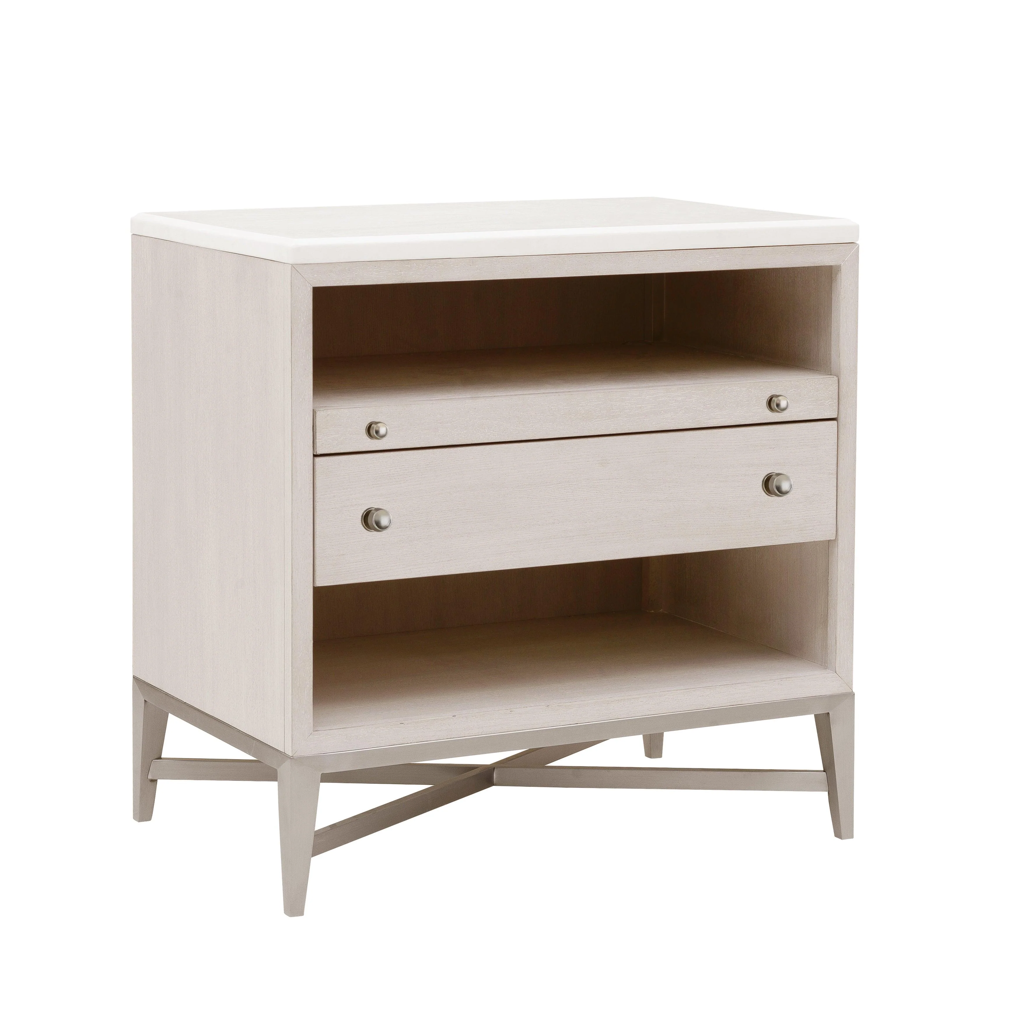 Ashby Place Accent Nightstand with Center Drawers and USB-C Port - Remutear