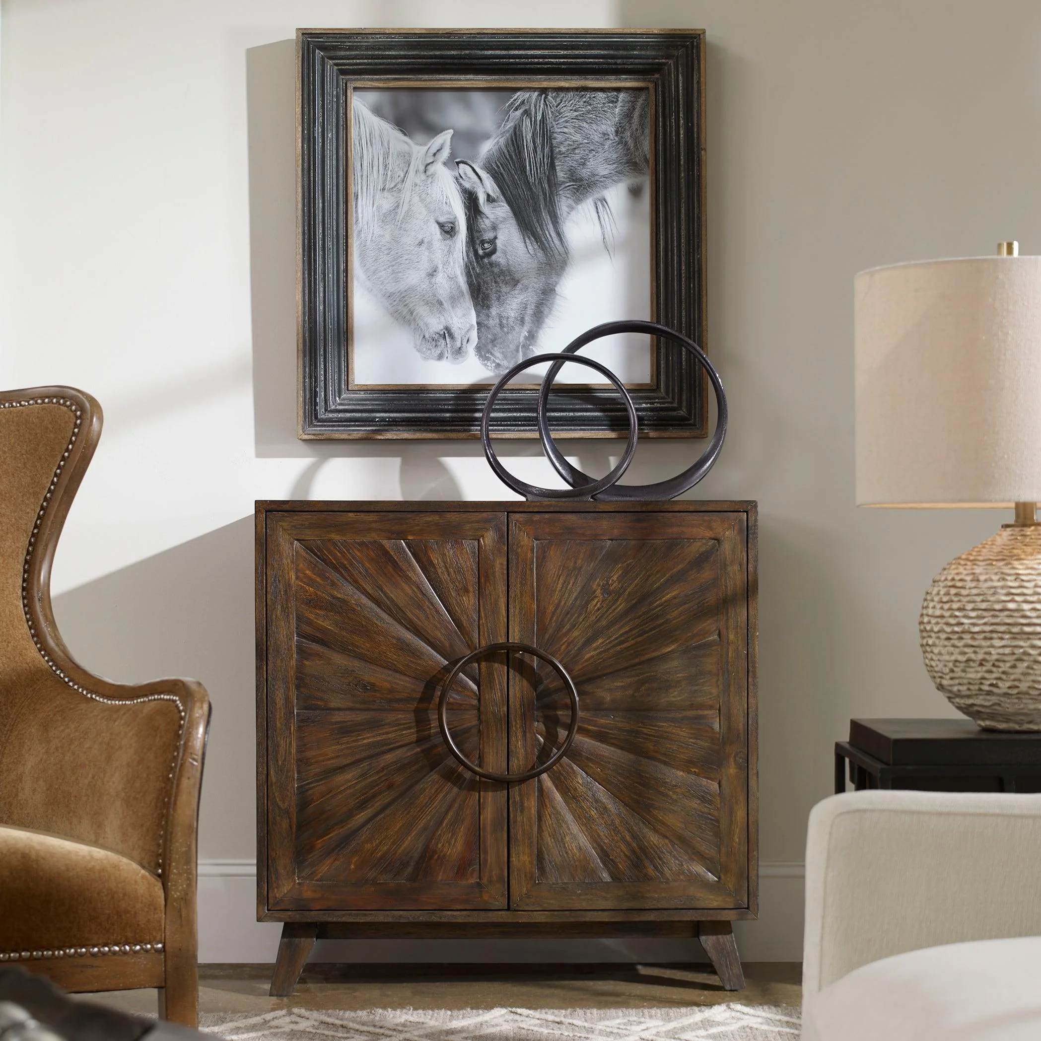 Kohana Black Console Cabinet - Remutear