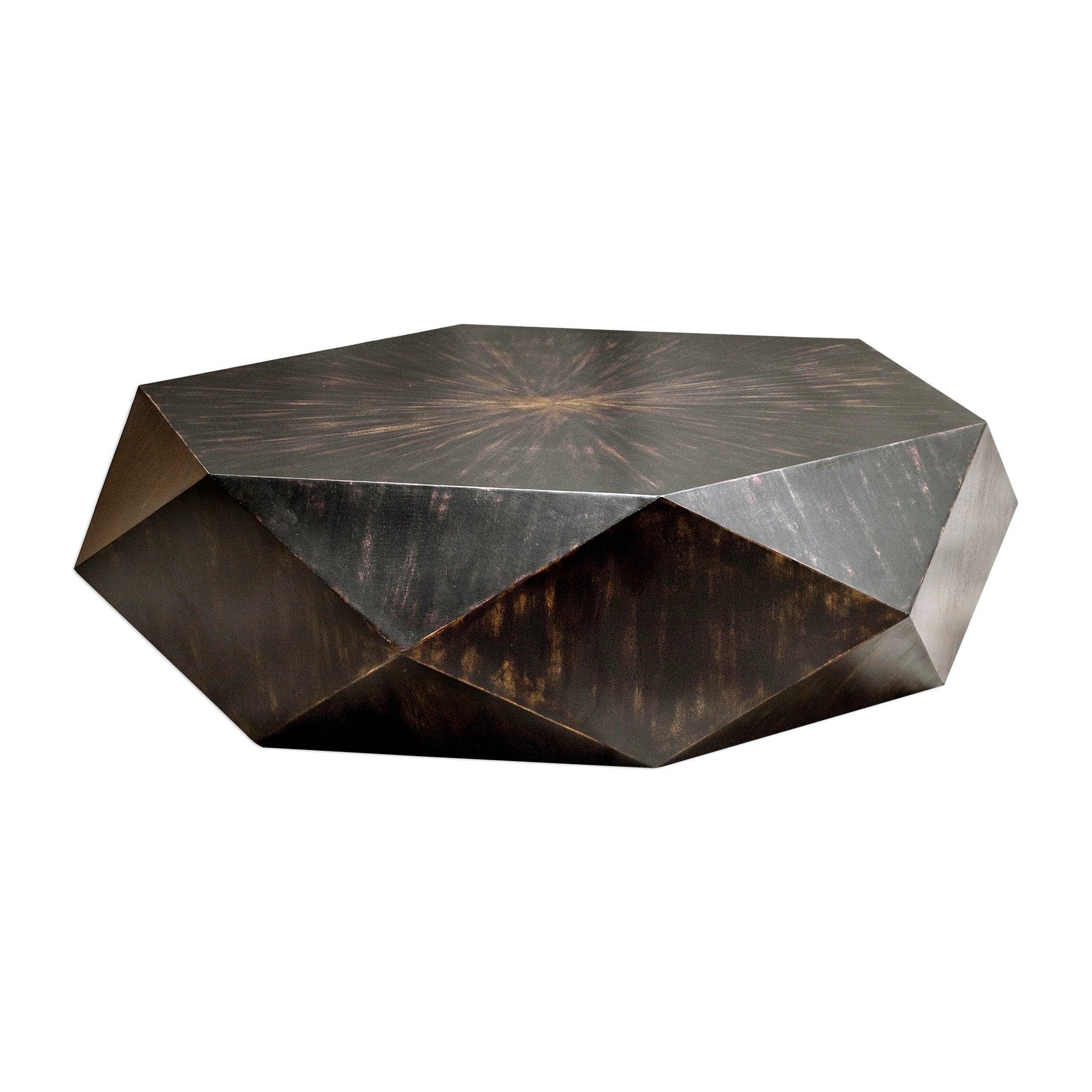 VOLKER WORN BLACK COFFEE TABLE - Remutear