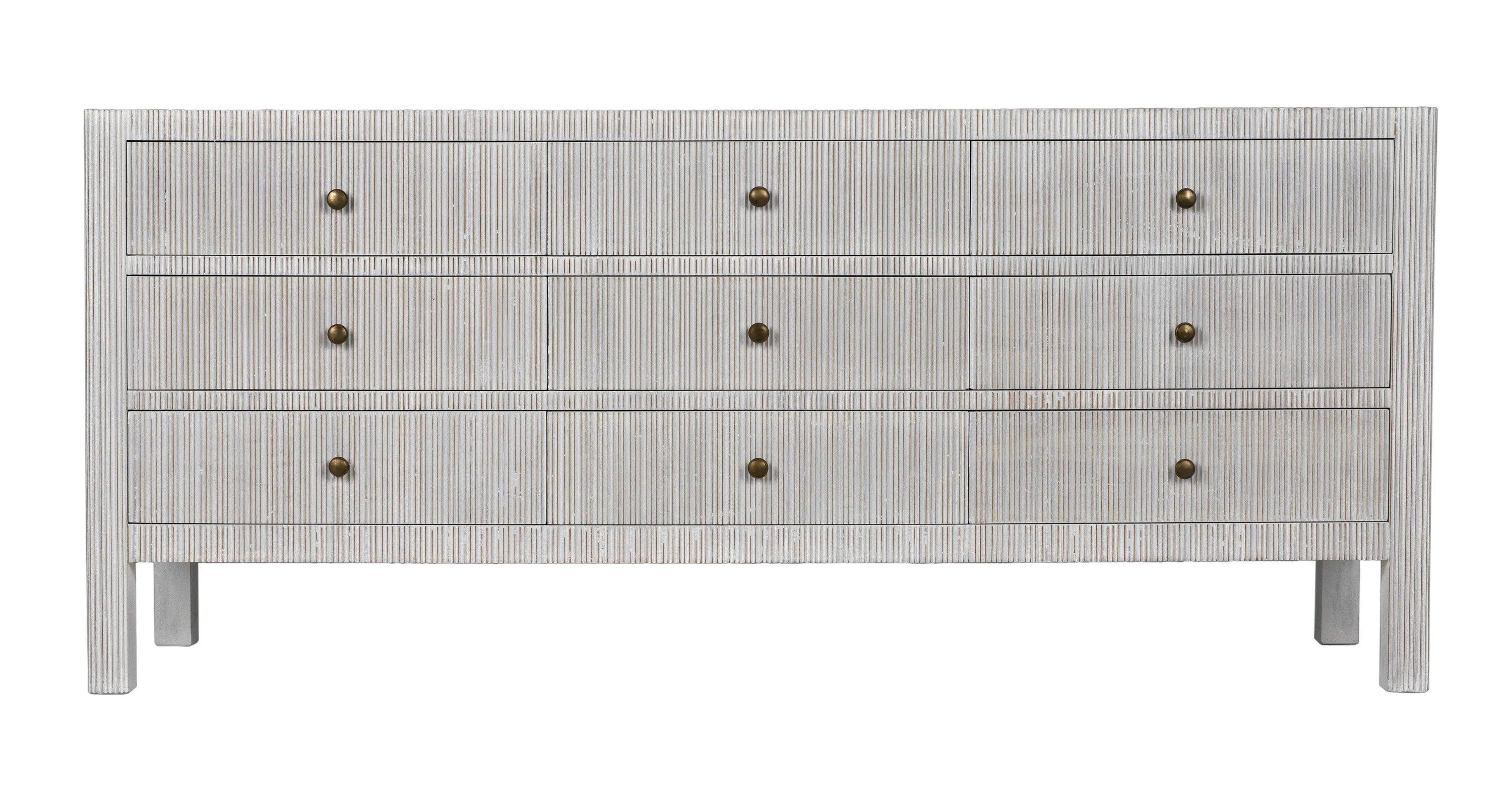 Conrad 9 Drawer Dresser, White Wash - Remutear