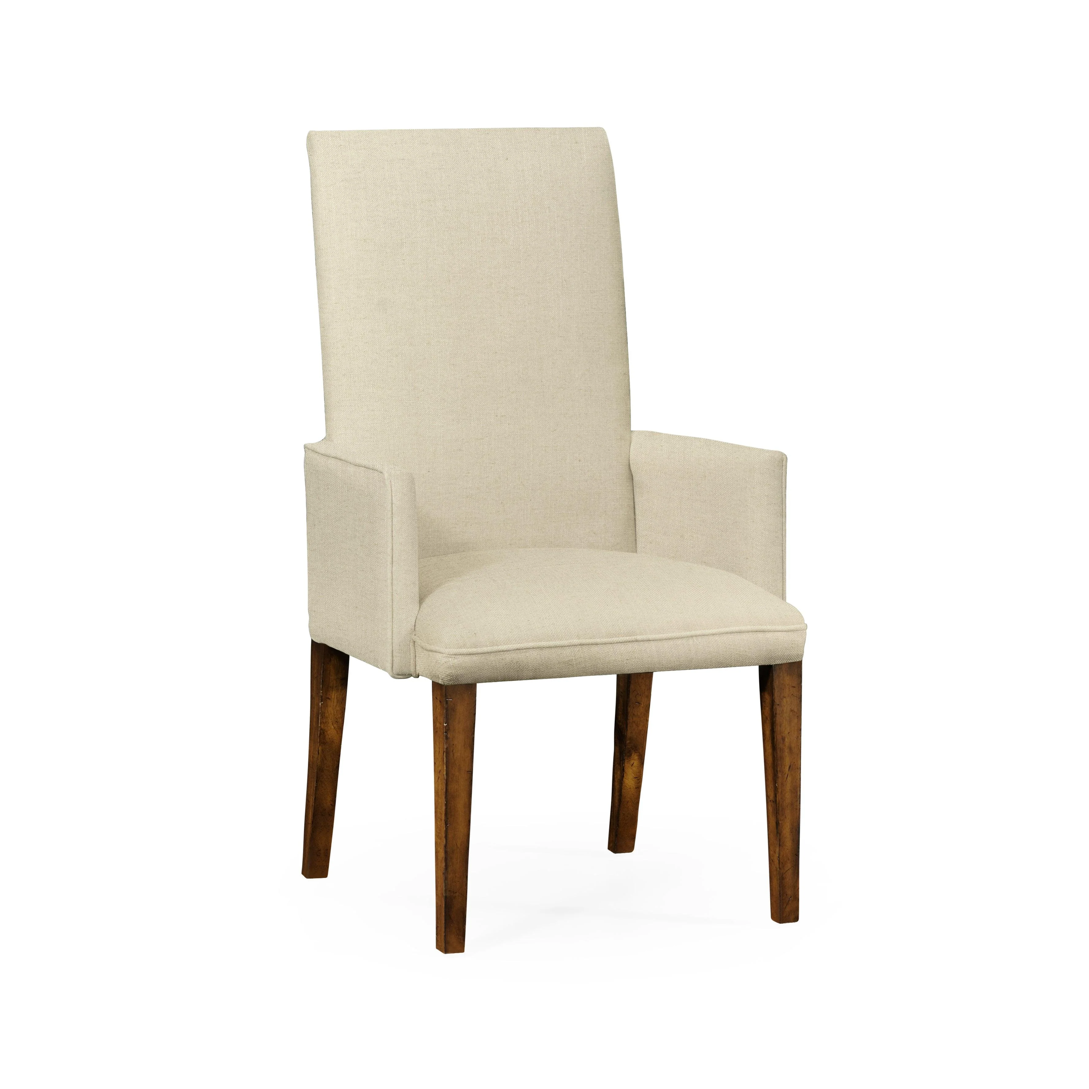 Country Farmhouse Fully Upholstered Dining Arm Chair - Set of 2 - Remutear