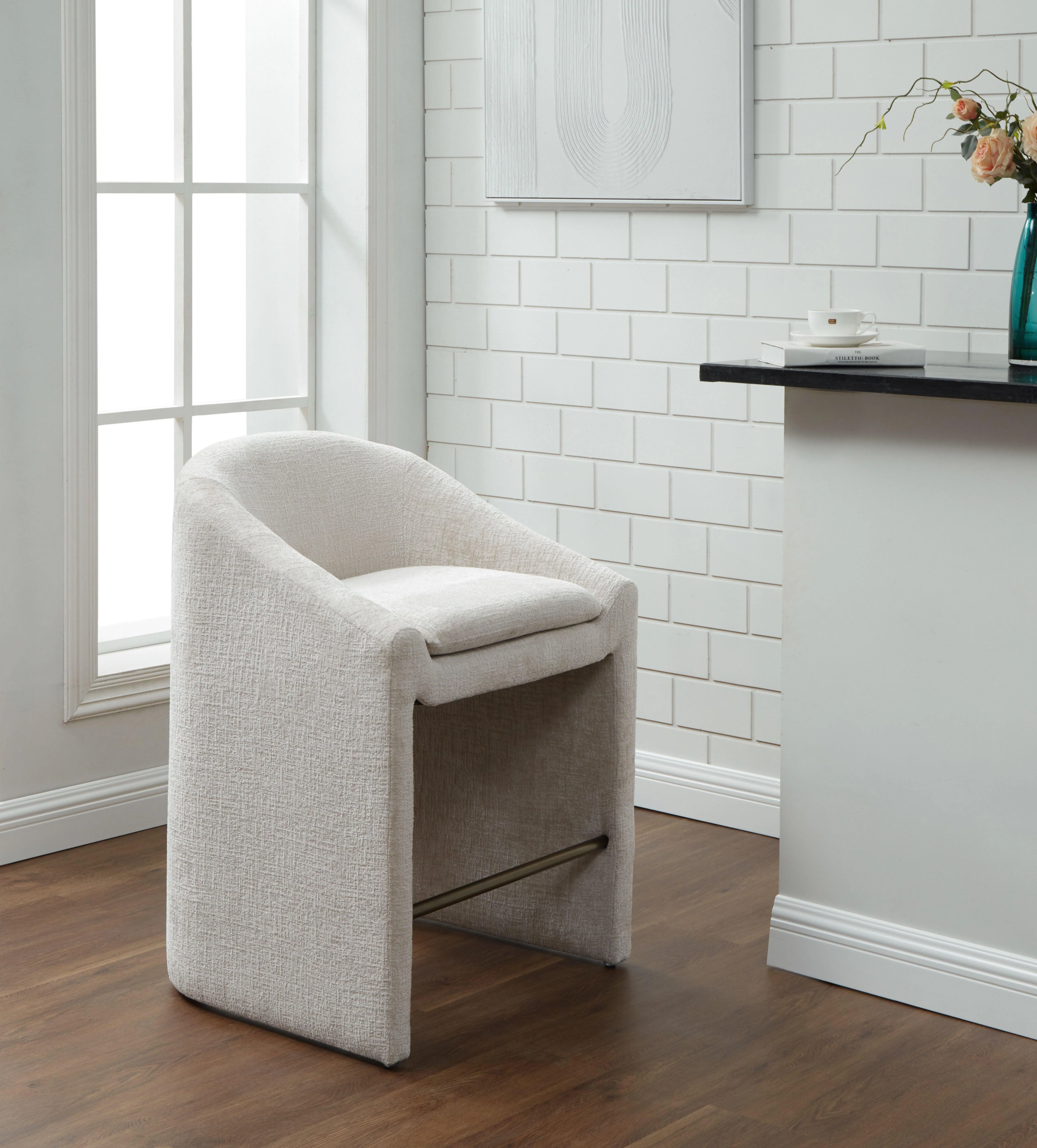 Kagan Chenille Counter Stool - Remutear