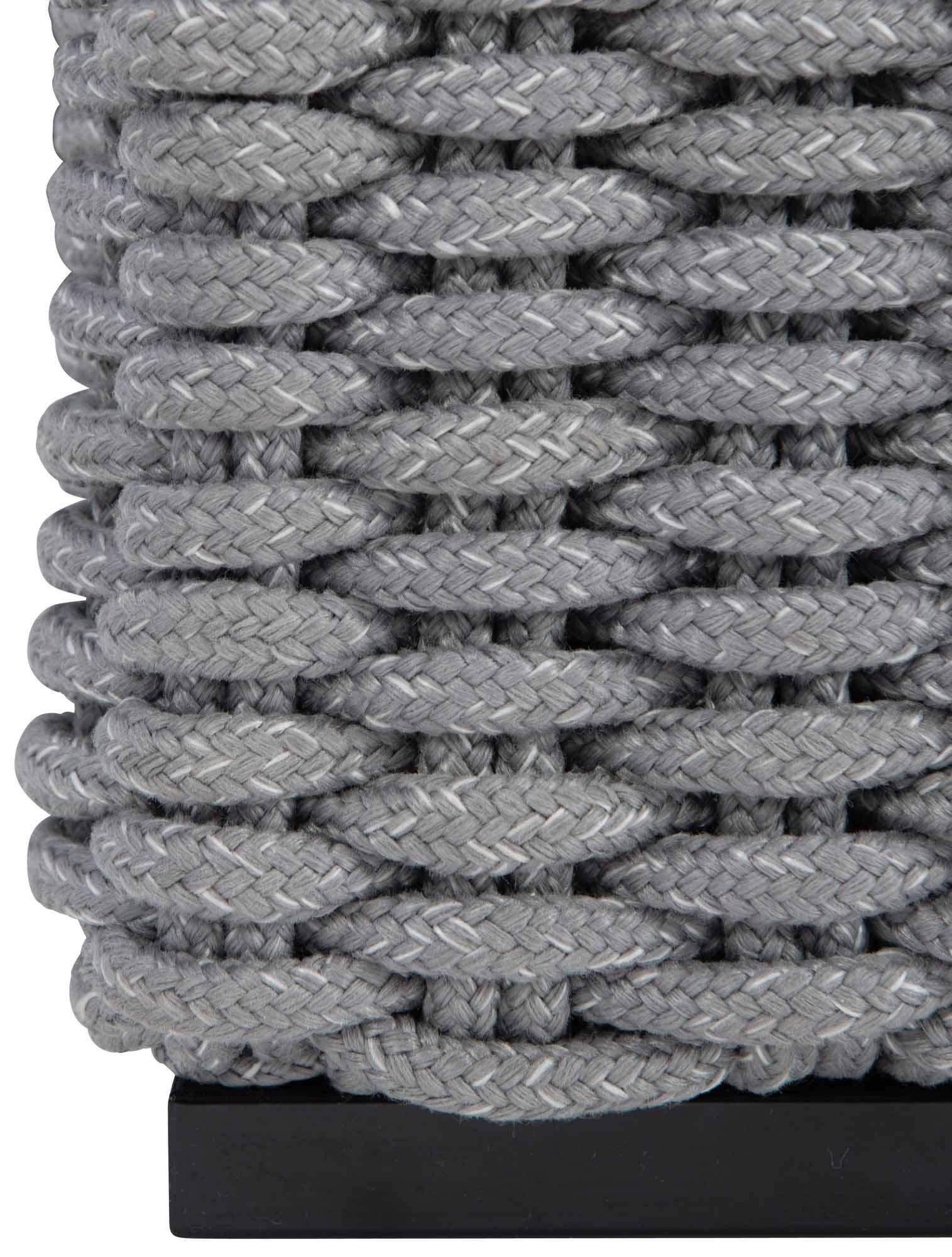 CAPRI OTTOMAN/ GRAY ROPE GREY ROPE FRAME OTTOMAN - Remutear