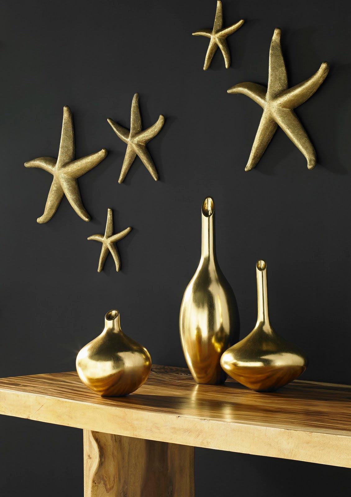 Starfish, Gold Leaf, Set of 4, SM - Remutear