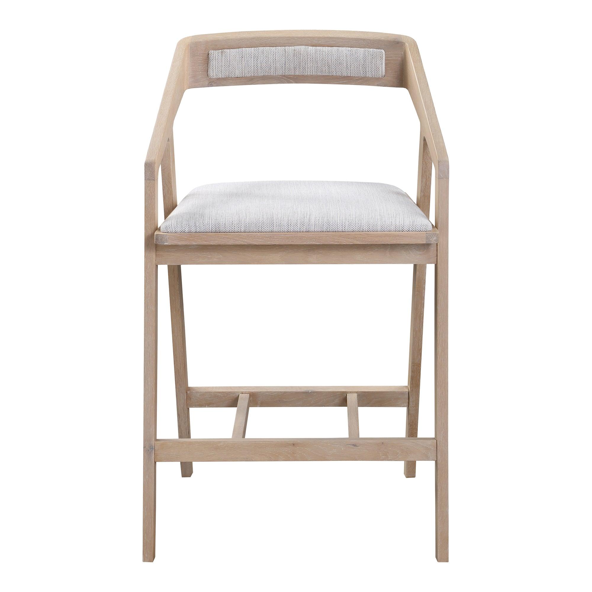 Padma Oak Counter Stool Light Grey - Remutear