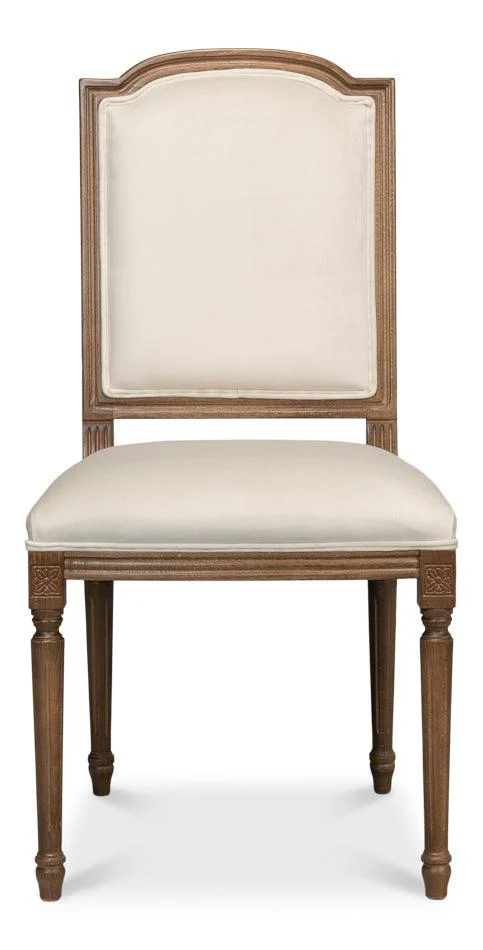 Louis Xvi Squared Side Chair Driftwood - Set of 2 - Remutear