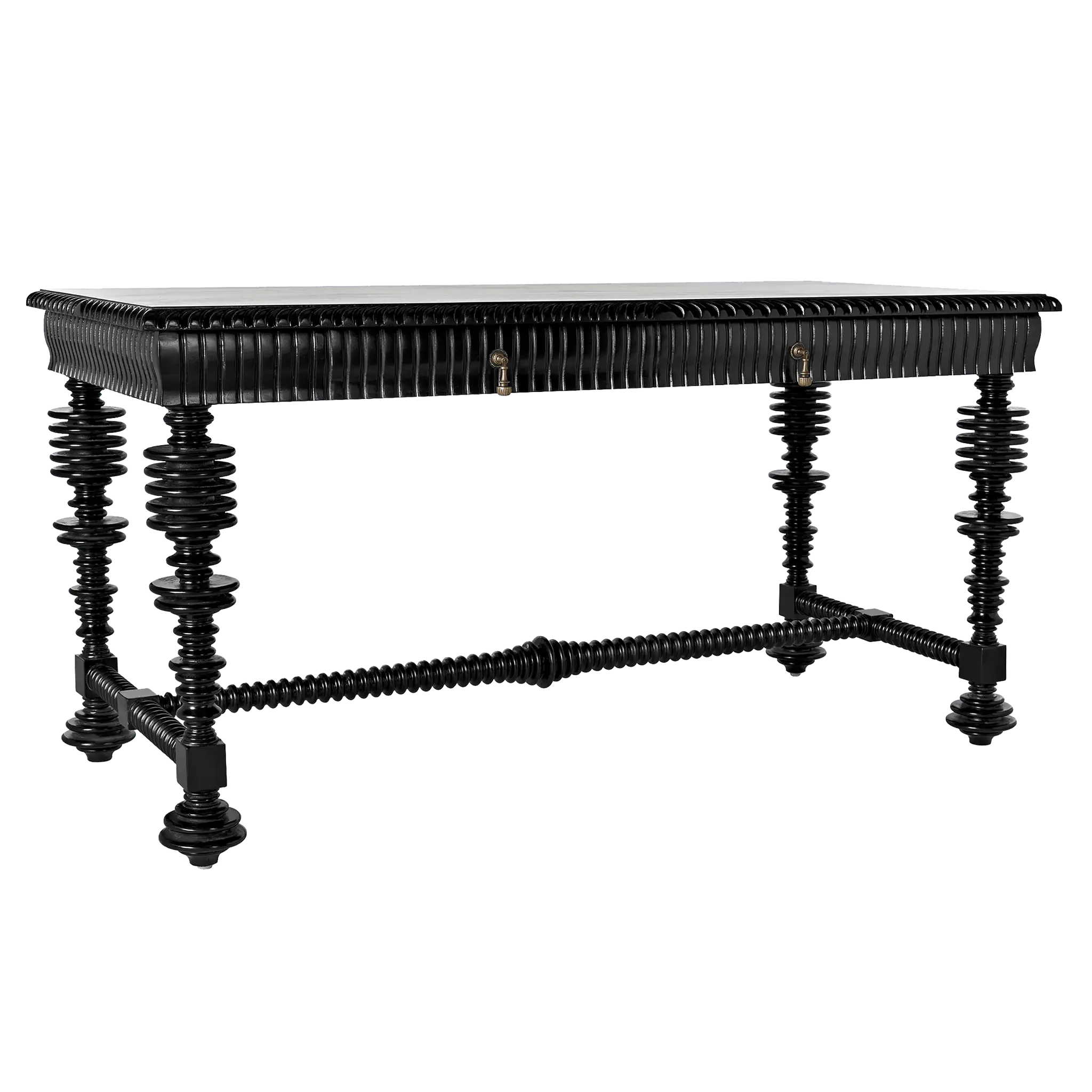 Portuguese Desk, Small, Hand Rubbed Black - Remutear