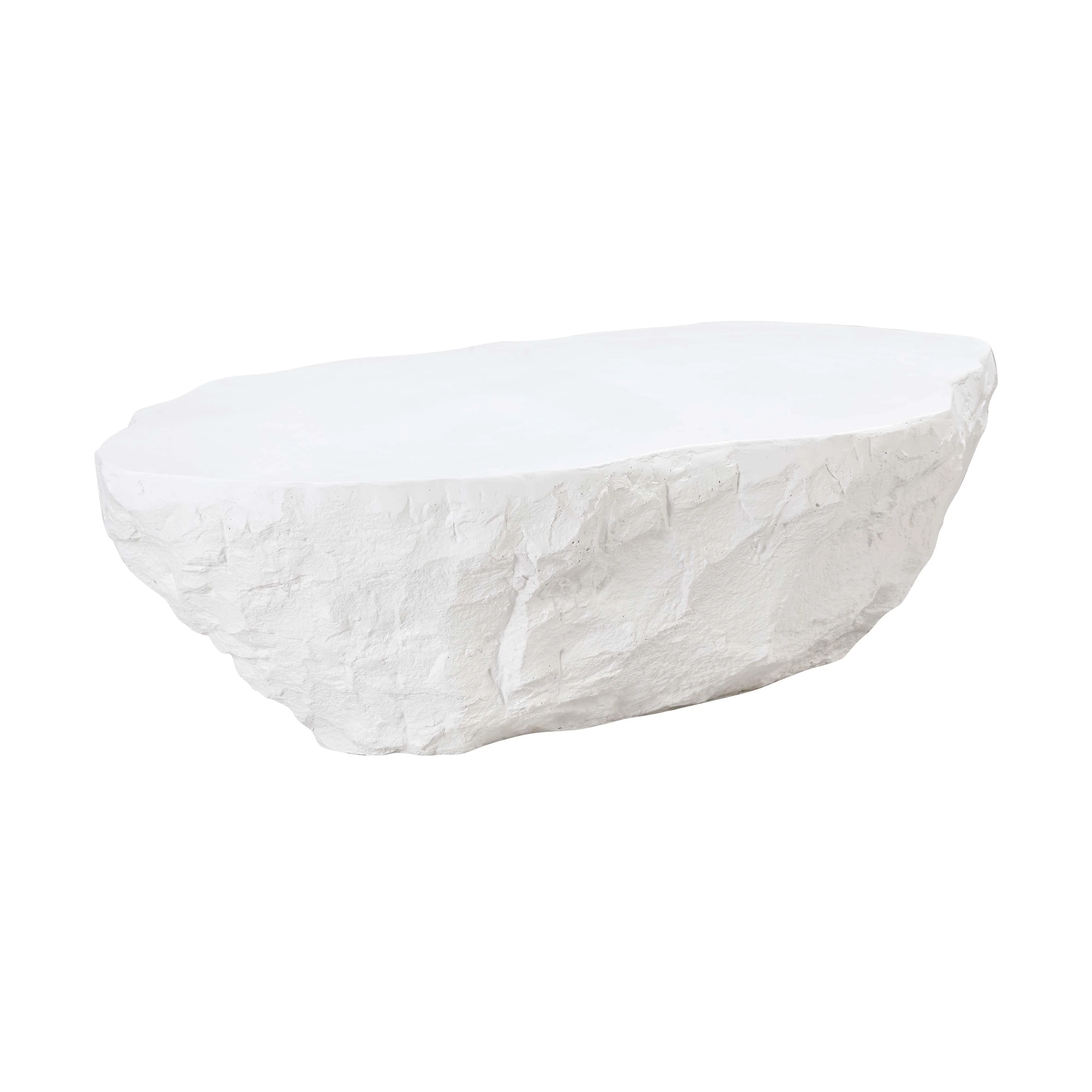 Crag White Concrete Coffee Table - Remutear