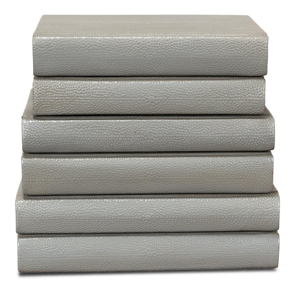 Shagreen Books - Set Of 12 - Storm Grey - Remutear
