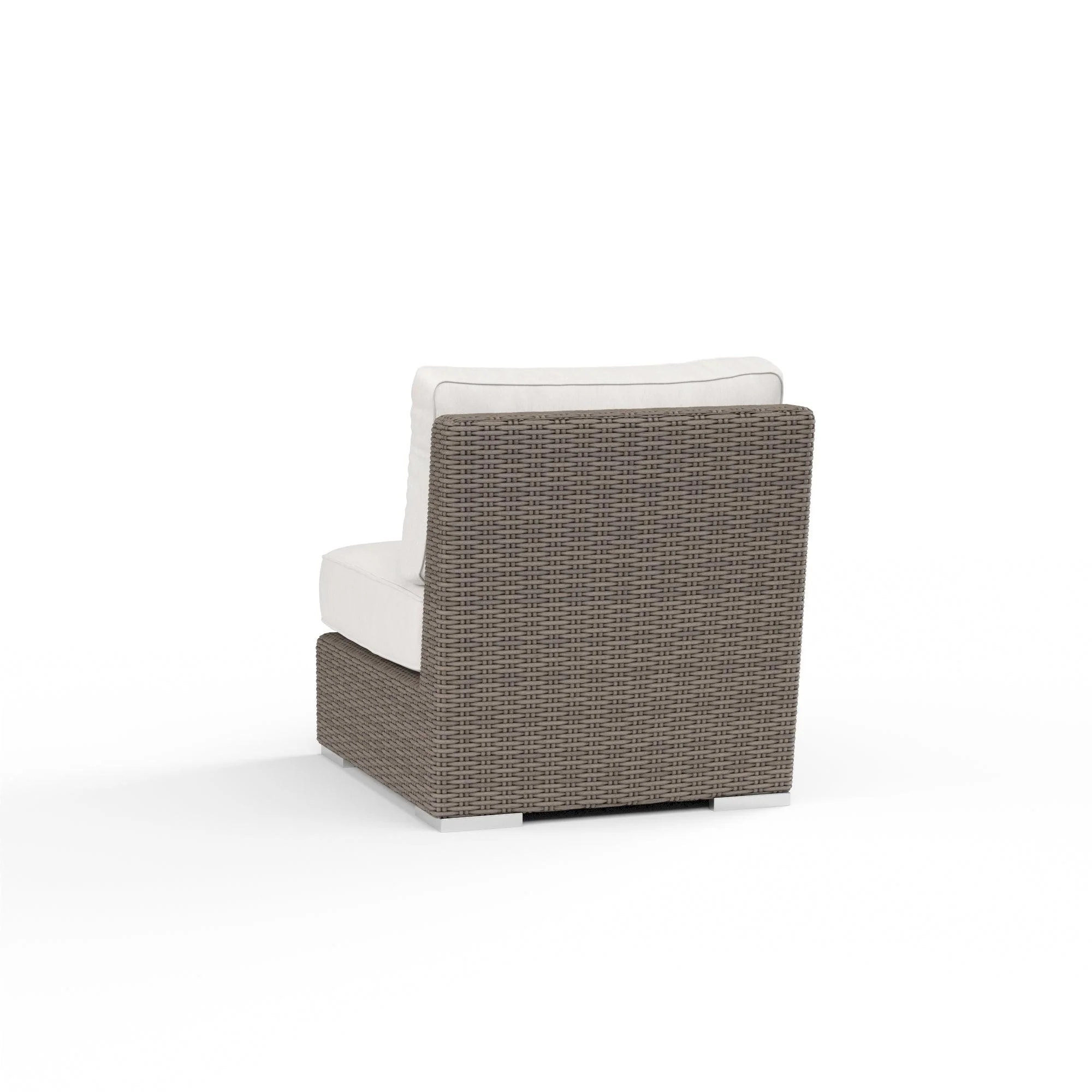 Coronado Armless Club Chair in Canvas Flax w/ Self Welt - Remutear