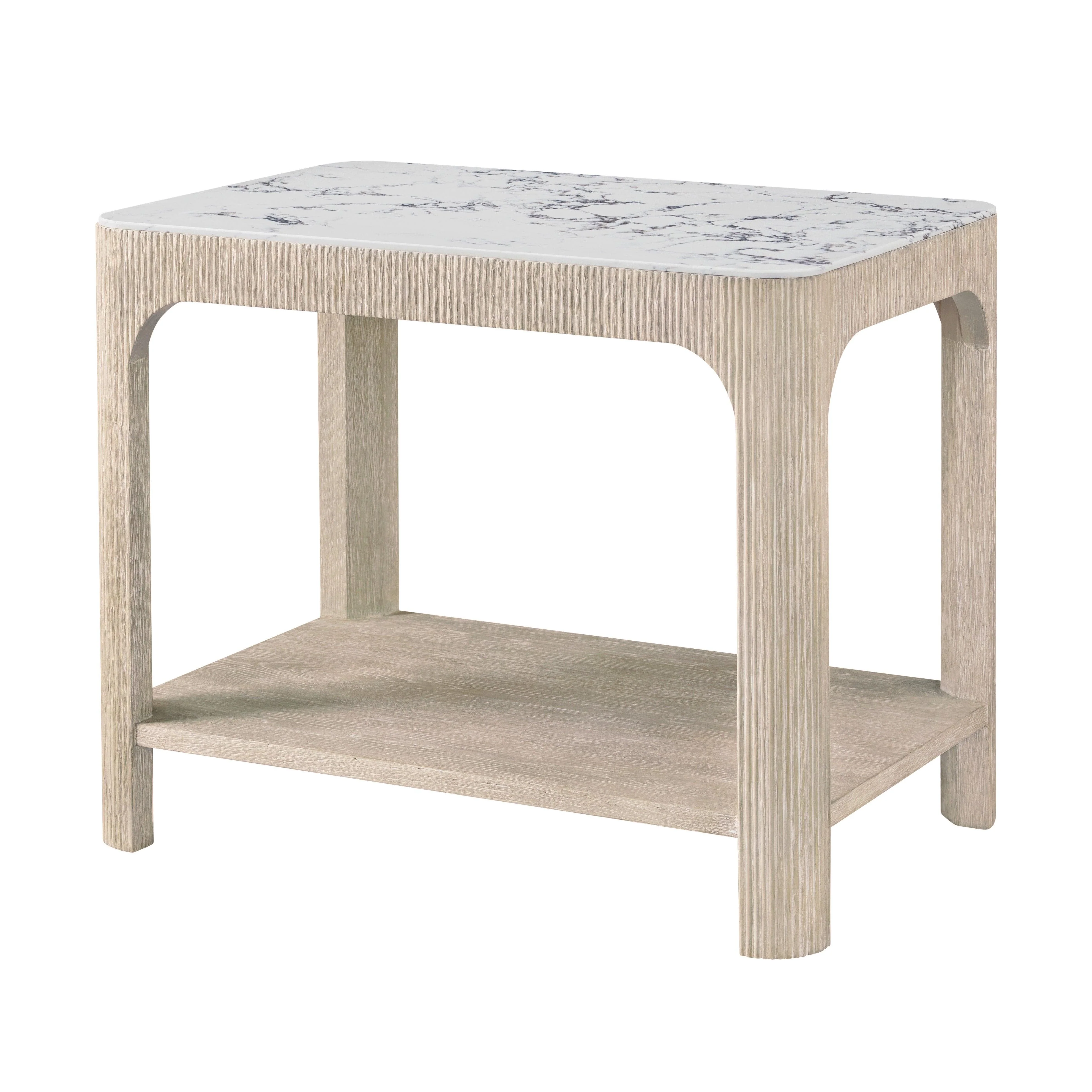Horizon Rectangular Quartz Side Table - Remutear