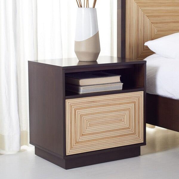STASSIE 1 DRAWER CANE NIGHTSTAND - Remutear