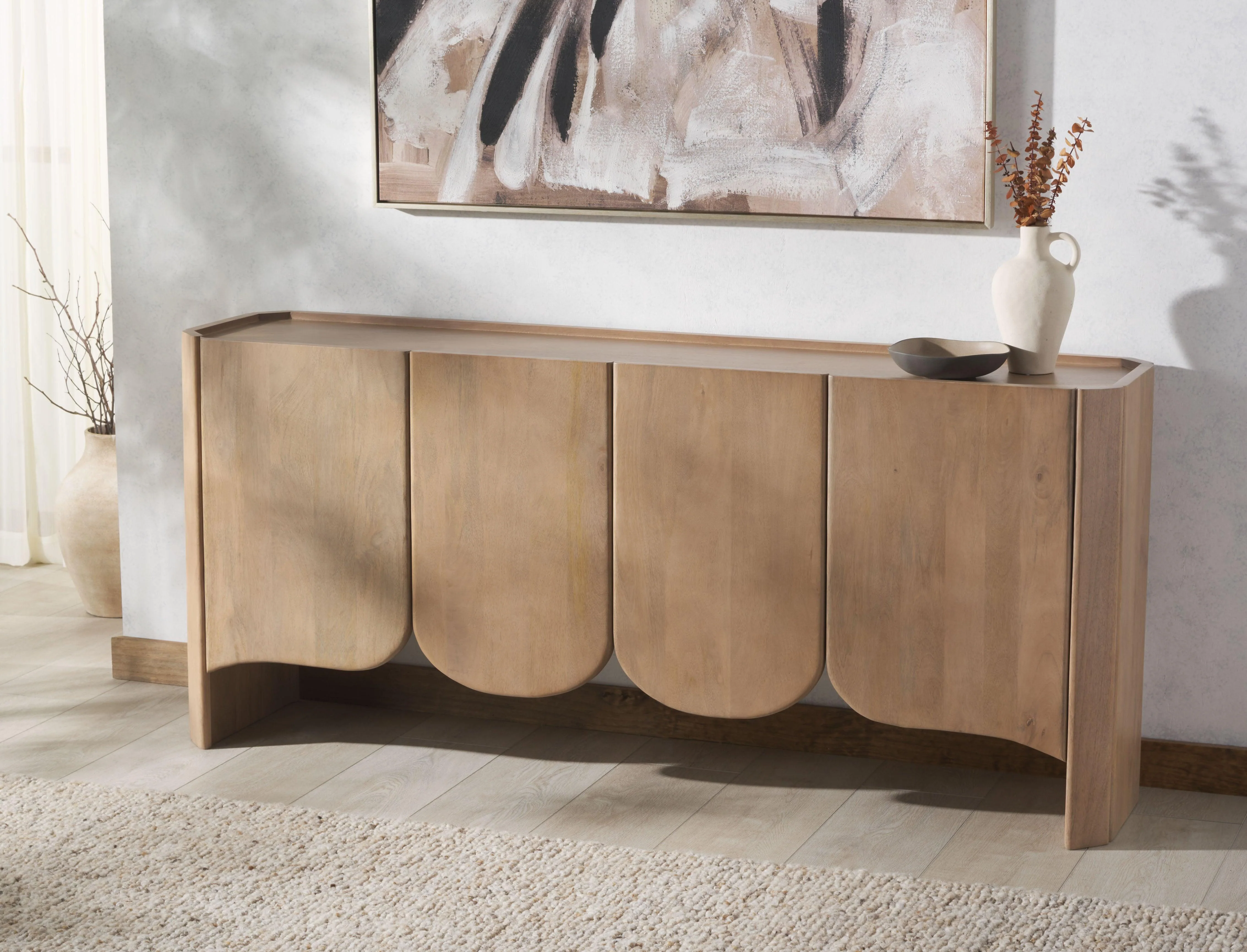 Howie 4 Door Wood Sideboard - Remutear