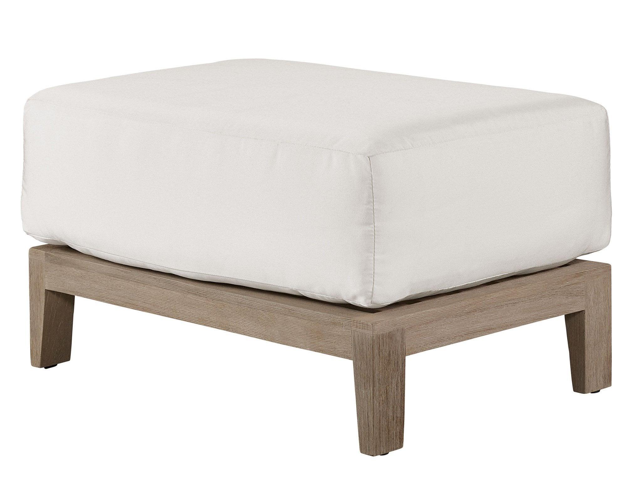 Outdoor La Jolla Teak Ottoman - Remutear