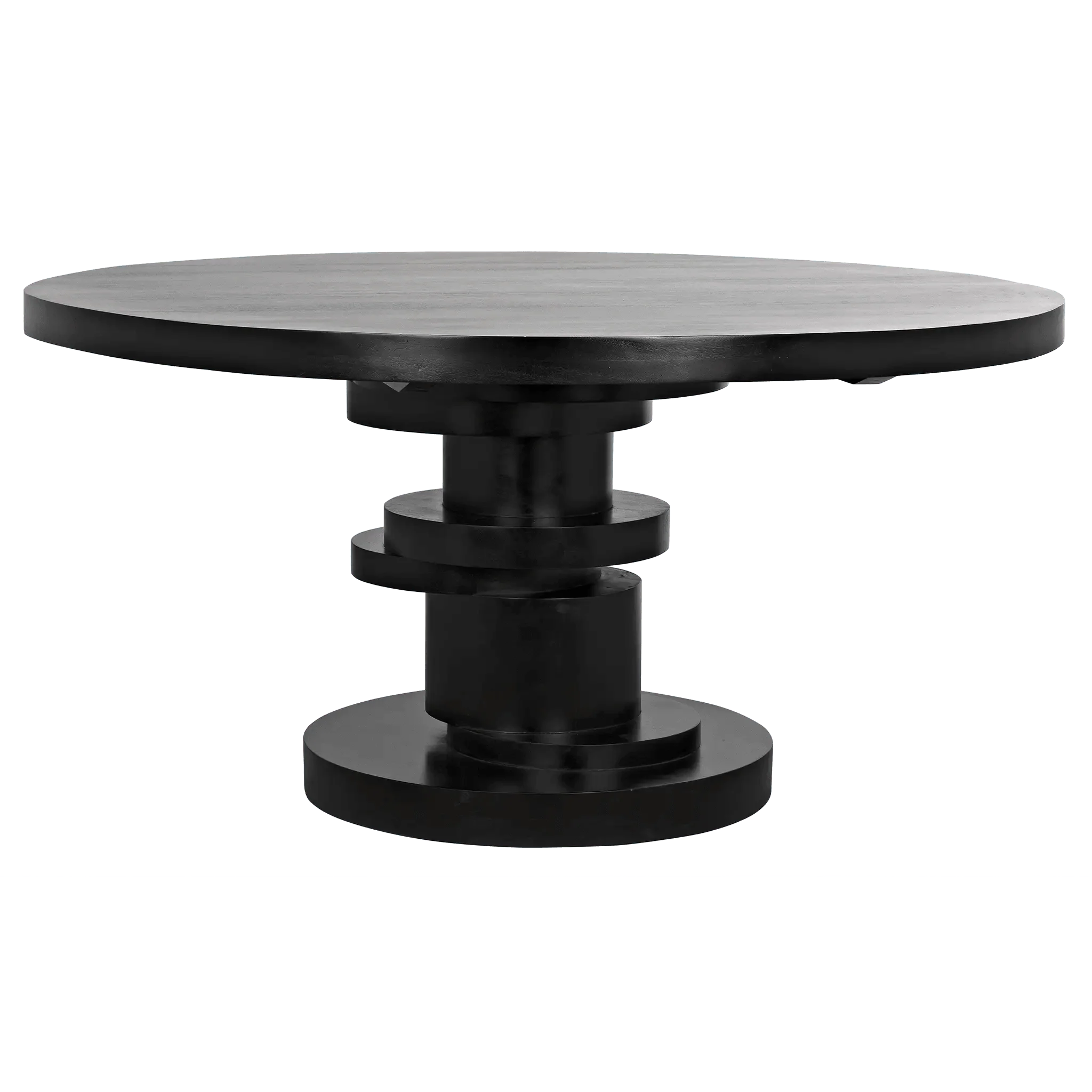 Hugo Dining Table, Hand Rubbed Black - Remutear