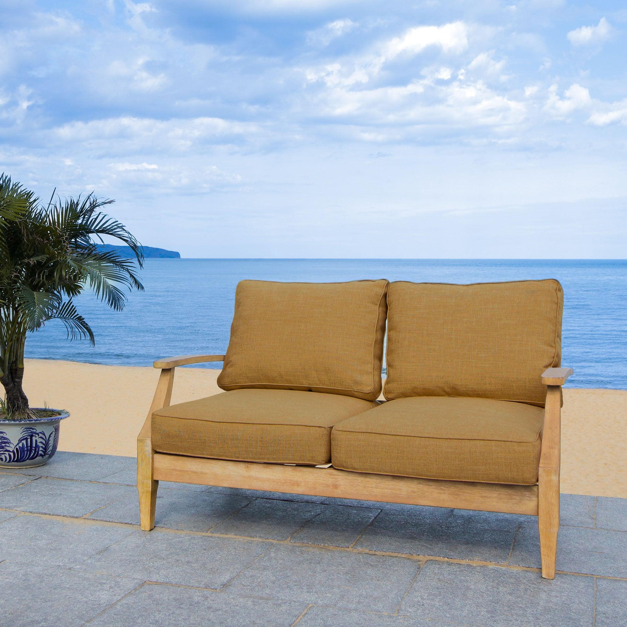 Martinique Wood Patio Loveseat - Remutear