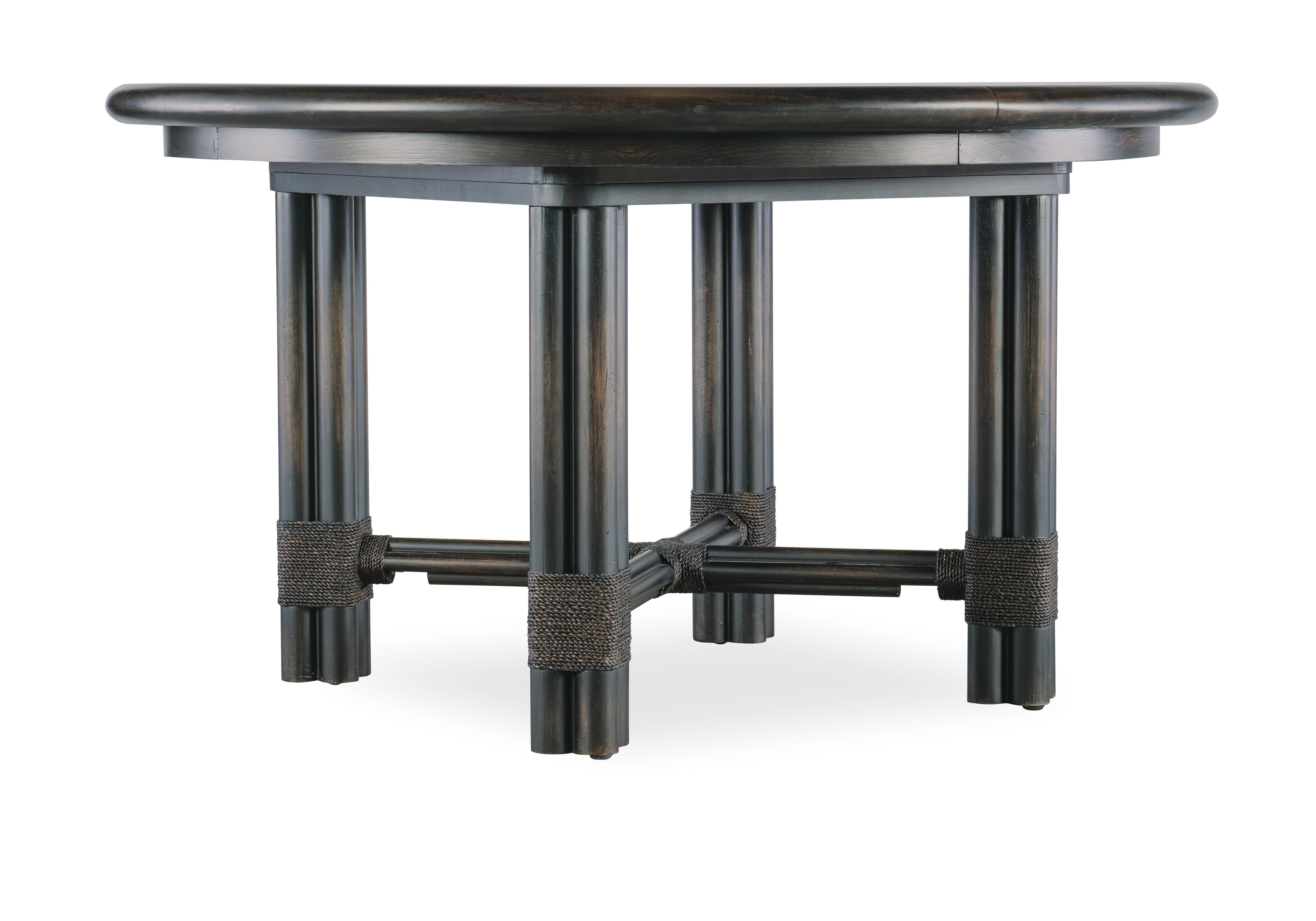 Retreat Pole Rattan Round Dining Table w/1-20in leaf - Remutear