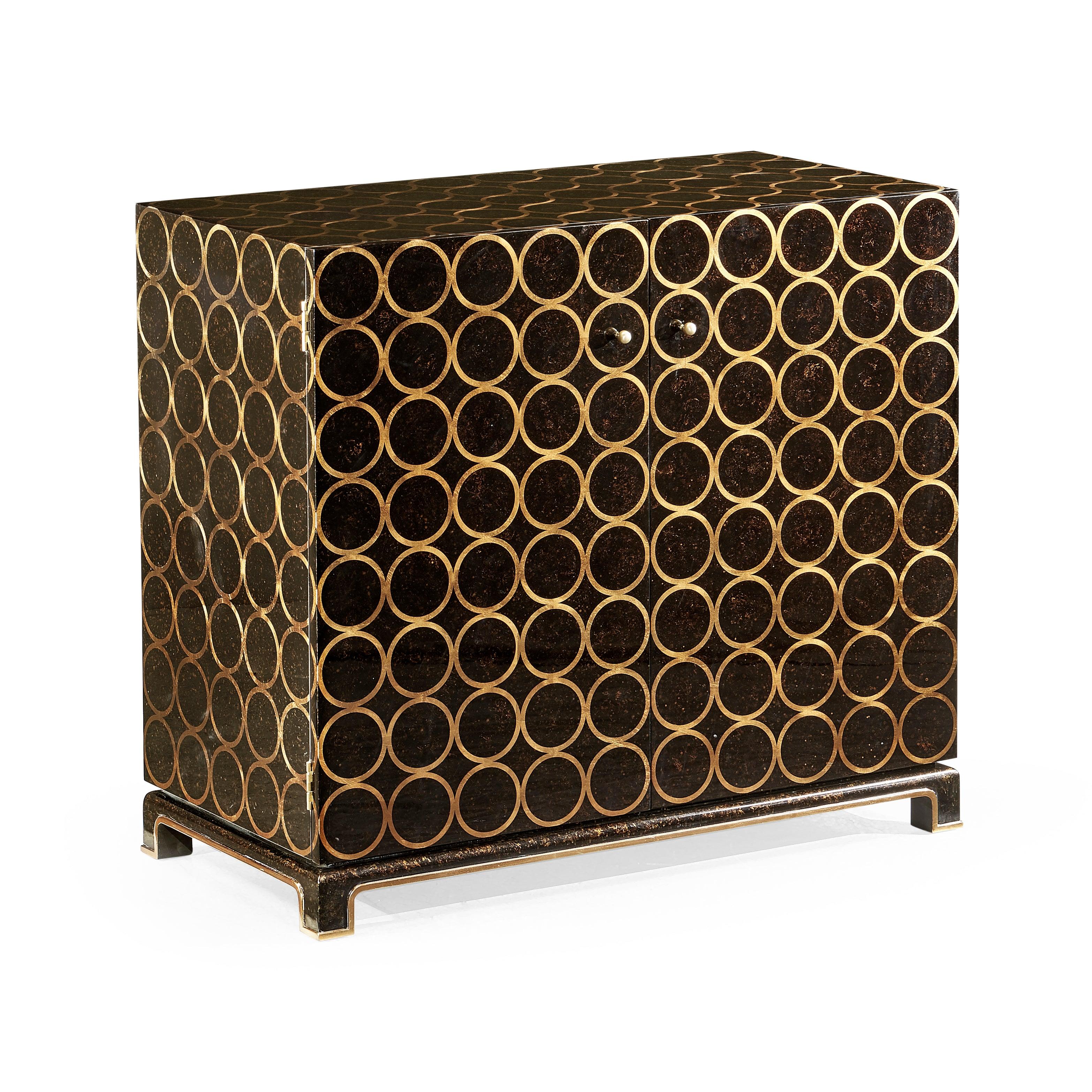 Berkley Tortoise with Gilded Circles Storage Cabinet - Remutear