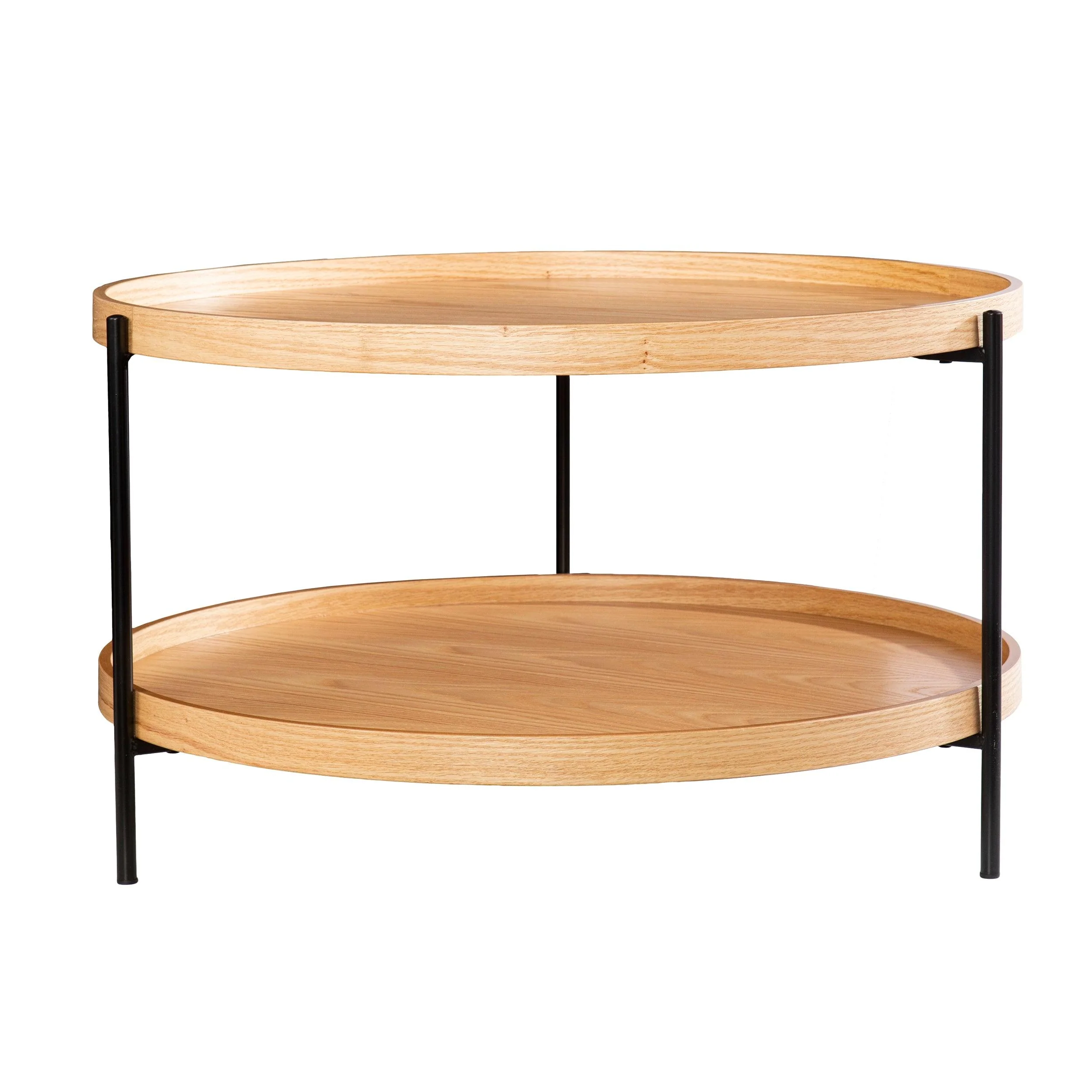 Verlington Round Cocktail Table - Natural - Remutear