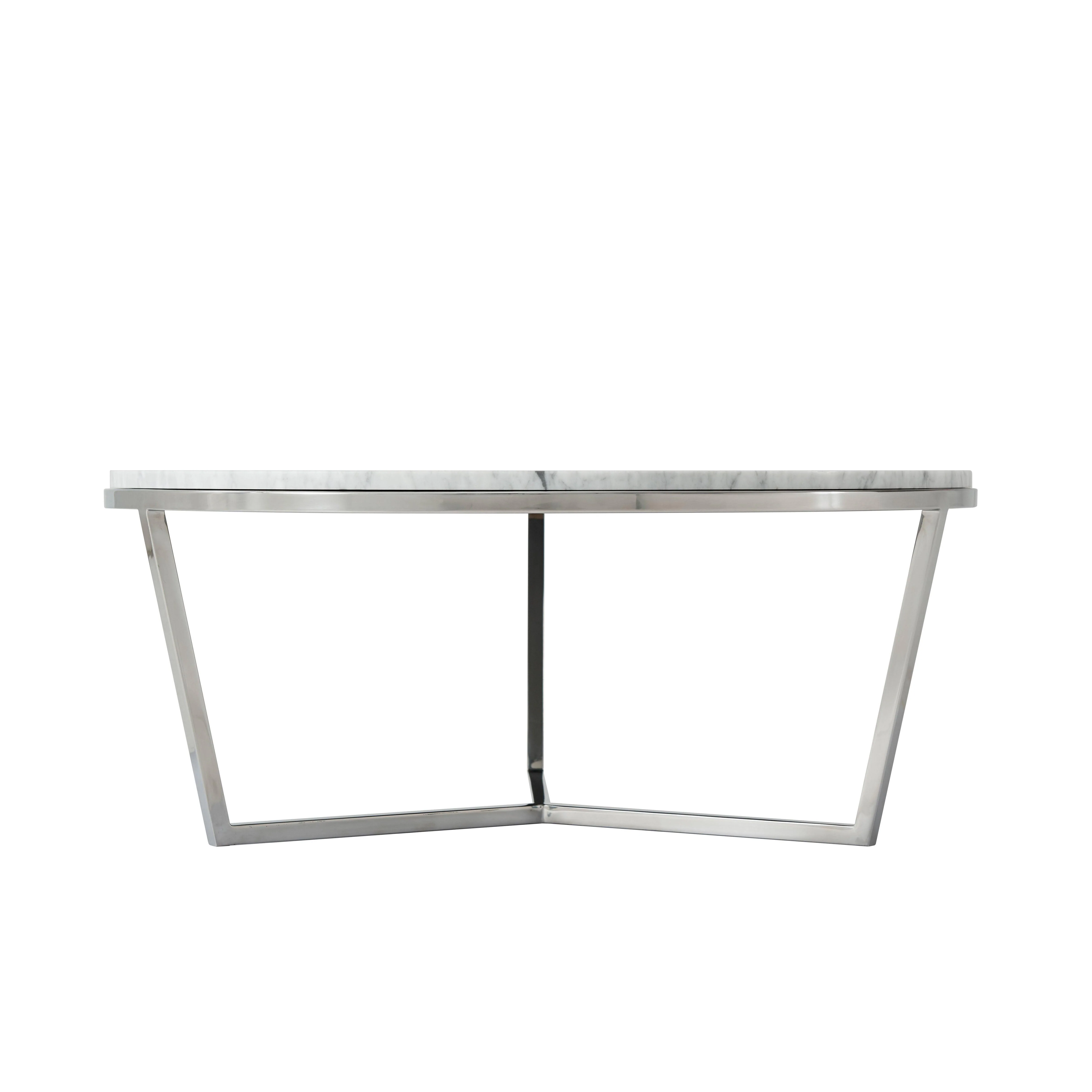 Small Fisher Round Cocktail Table (Marble) - Remutear